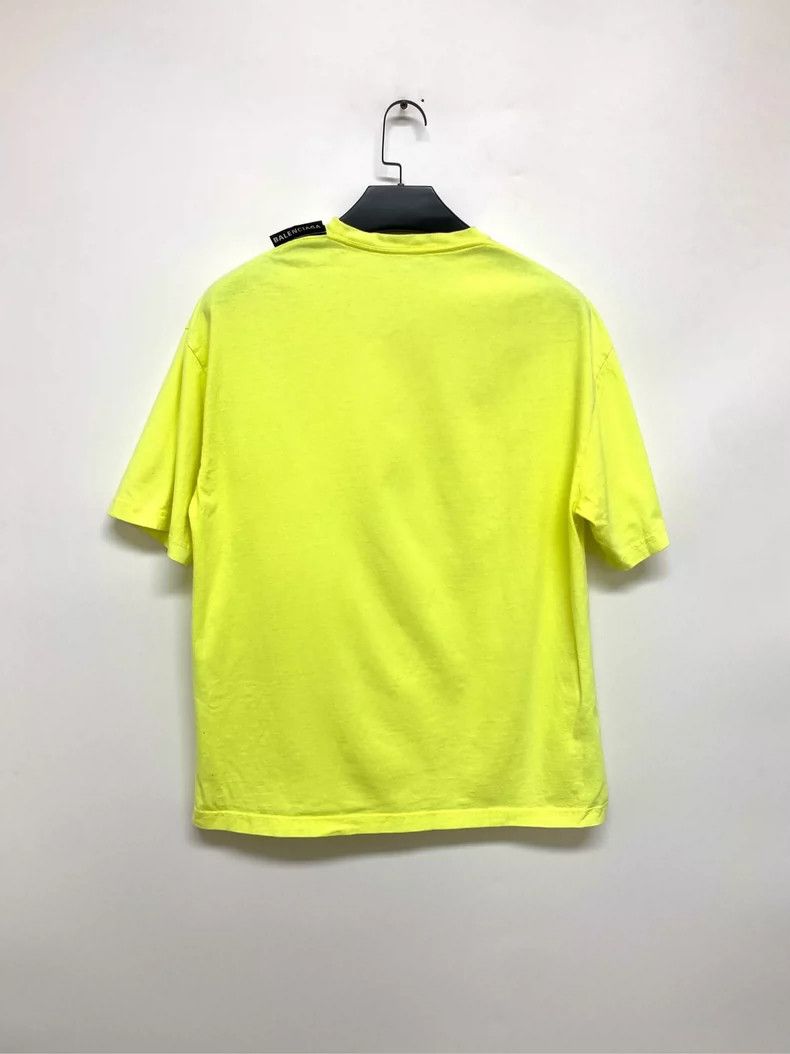 Balenciaga Balenciaga Fluorescent Green Short Sleeve Tee Size US S / EU 44-46 / 1 - 8 Thumbnail