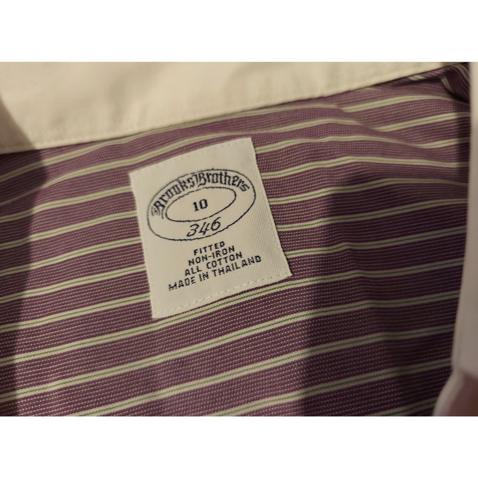 Brooks Brothers Womens Brooks Brothers Dress Shirt Blouse 10 Purple Cotton Shirt Womens Size 10 Purple Blouse Brooks Brothers Size L / US 10 / IT 46 - 3 Thumbnail
