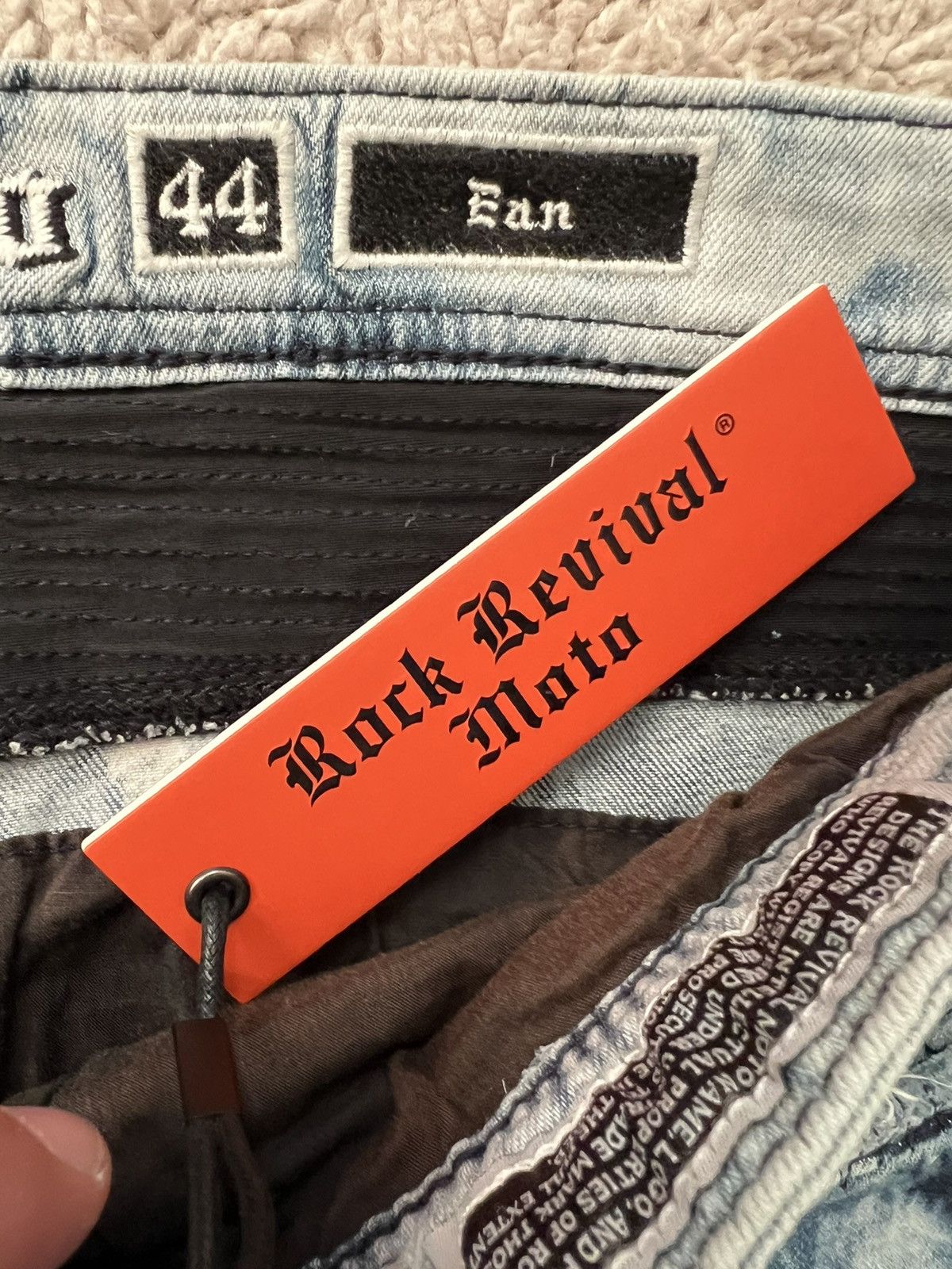 Rock Revival Rock Revival Moto Biker Tapered Leg Jeans “Ean” Regular Size US 42 / EU 58 - 2 Thumbnail