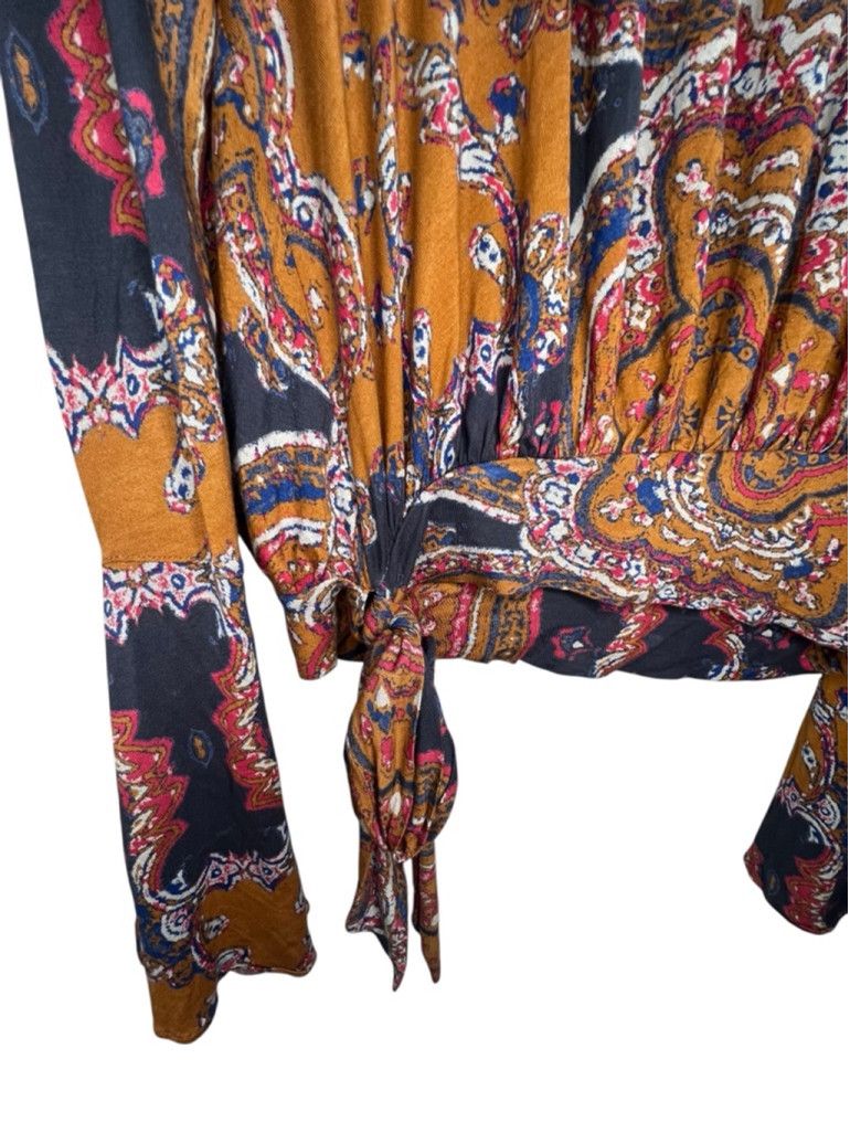 Free People Free People Fiona's Wrap Bohemian Blouse With Bell Sleeves Size S / US 4 / IT 40 - 5 Thumbnail