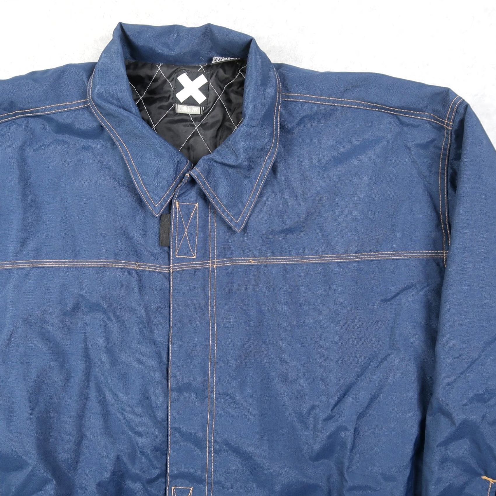 Quiksilver Vintage Quiksilver Nylon Jacket Mens L Blue Cross Logo 80s 90s Bomber Jacket Logo Decade Vintage Mens Regular Fit Winter Fall Spring Hoodie? Size US L / EU 52-54 / 3 - 3 Thumbnail