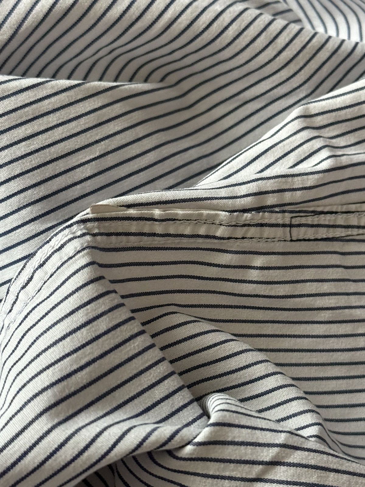Armani × Vintage Armani Jeans M striped big logo shirt polo long sleeve buton Size US M / EU 48-50 / 2 - 15 Thumbnail