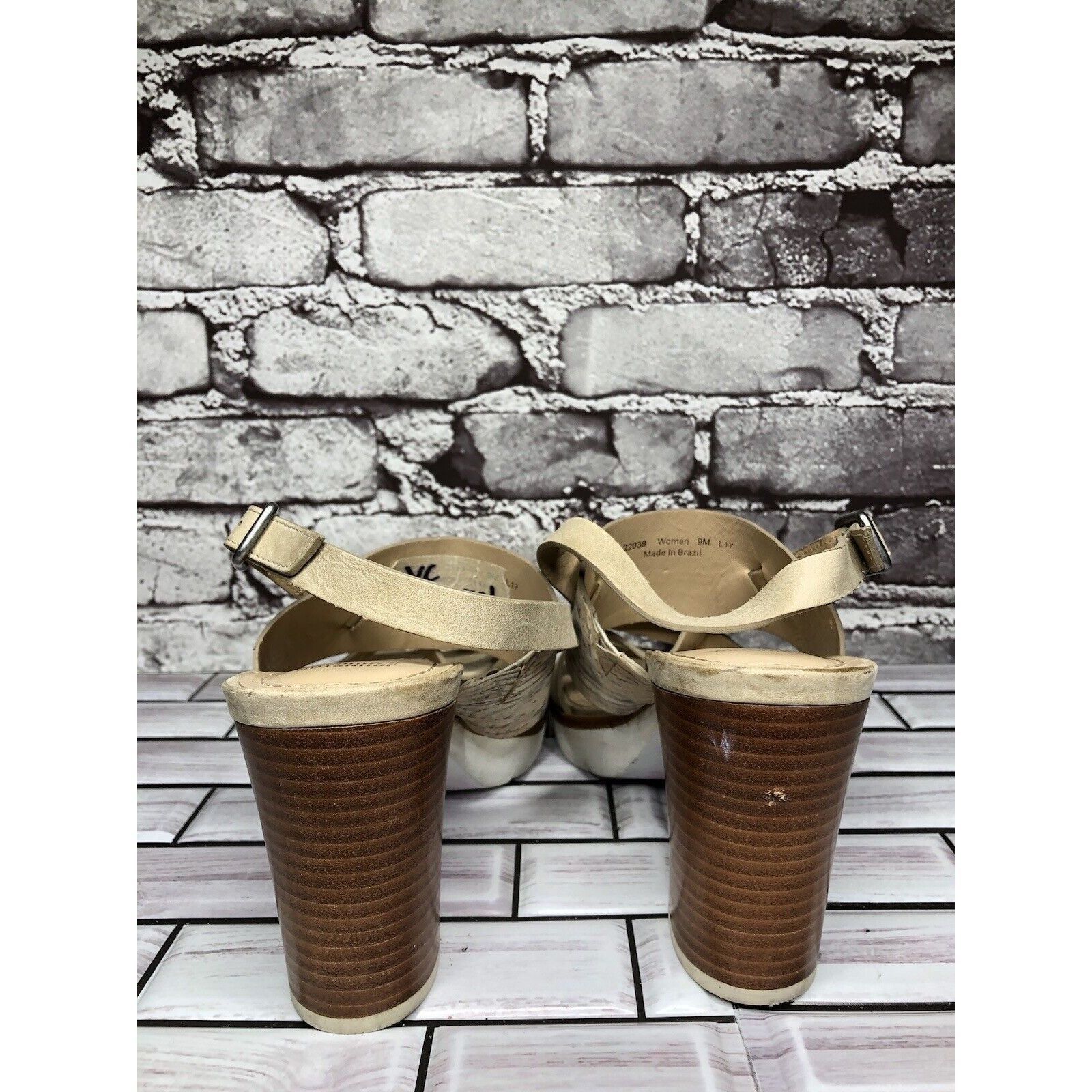 Johnston & Murphy Johnston & Murphy Kayla Taupe Leather Heel Strappy Sandals W Size US 9 / IT 39 - 4 Thumbnail