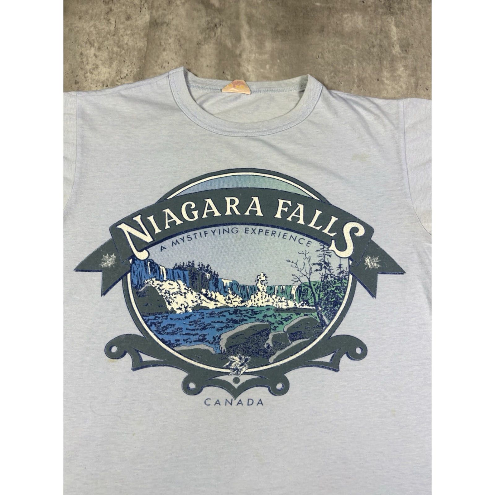 Vintage VINTAGE Niagara Falls Canada Ringer T Shirt Blue Nature size S Mens Crew Neck Short Sleeve Cotton Blend Graphic Print Fall 80s Size US S / EU 44-46 / 1 - 2 Thumbnail