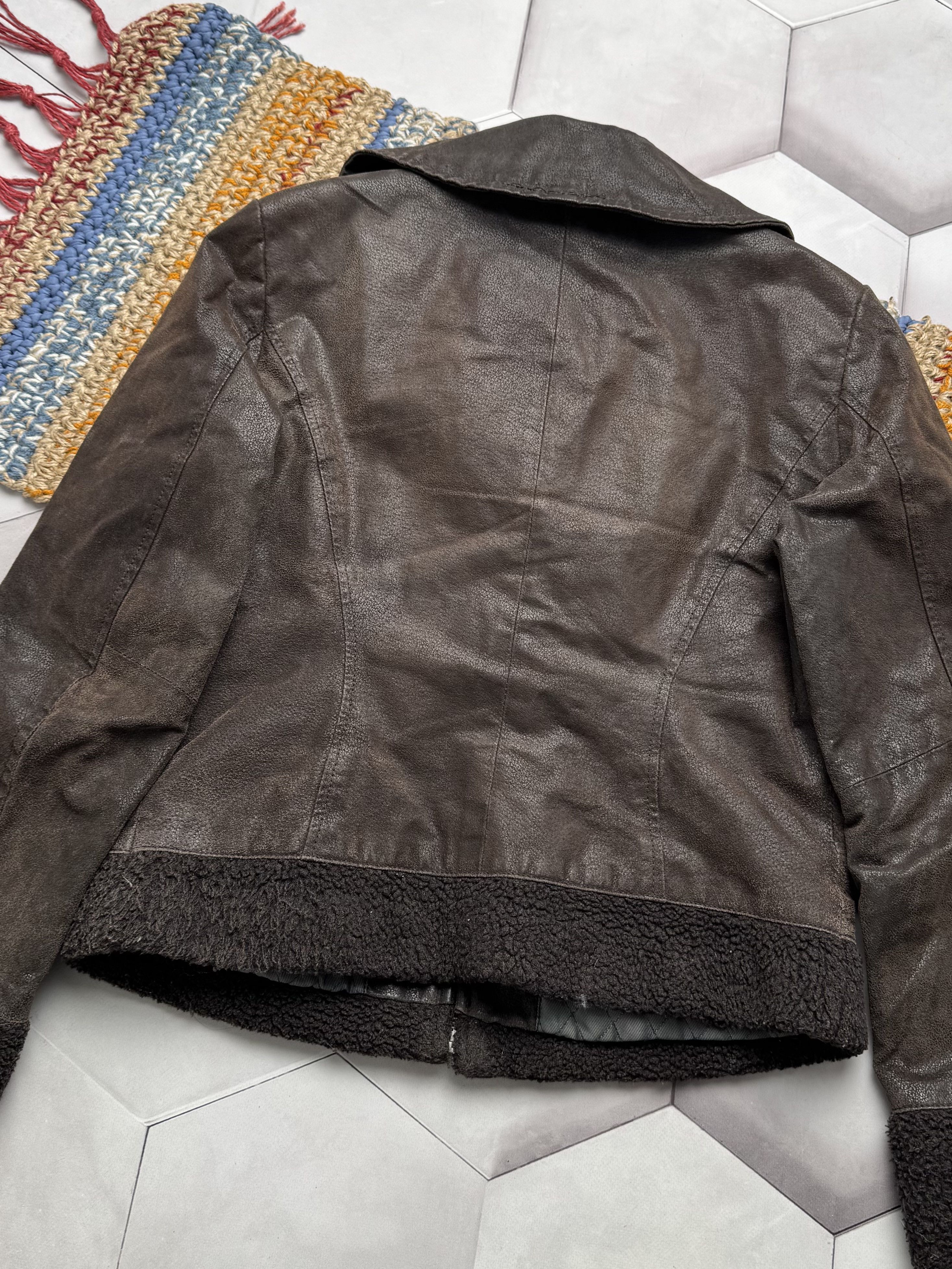 Vintage Vintage Cropped Real Leather Jacket (E4) Size L / US 10 / IT 46 - 14 Thumbnail