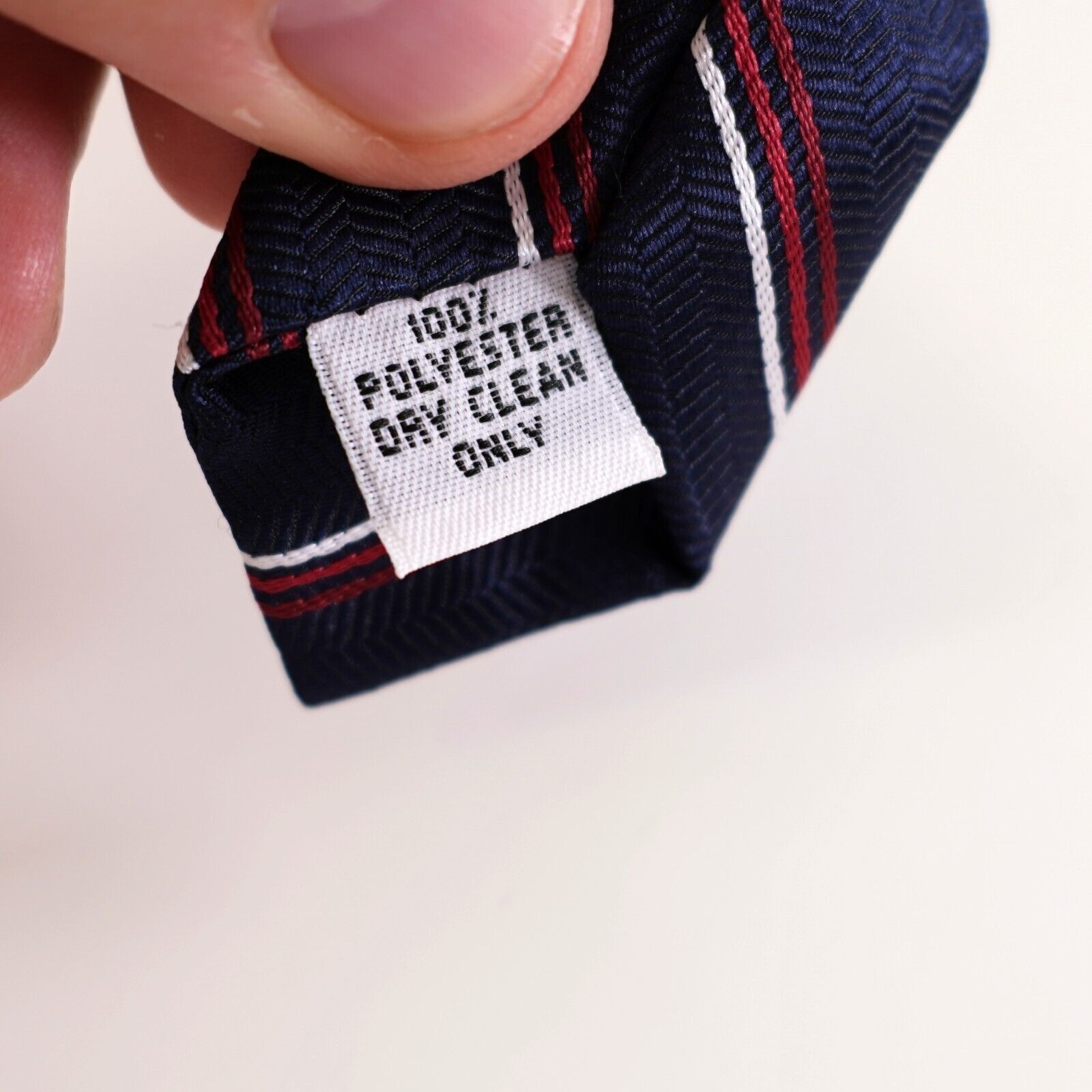 Designer Career Cravats Blue Red Striped Woven Polyester Long Tie Size ONE SIZE - 4 Thumbnail