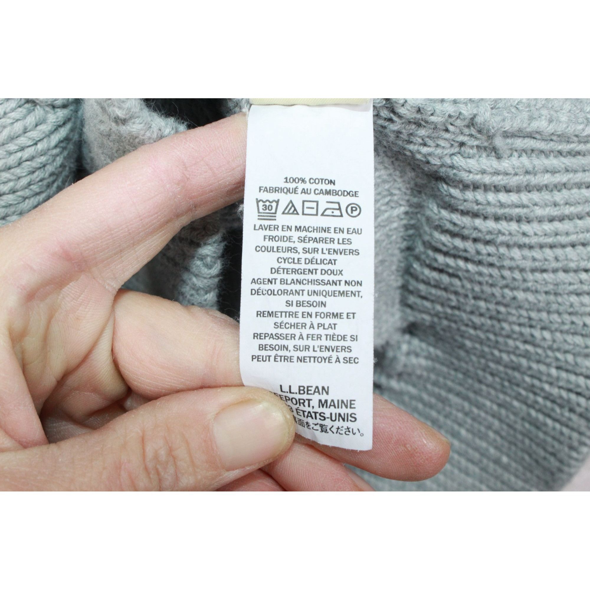 L.L. Bean LL Bean Double L Mixed Cable Sweater Funnelneck Size L / US 10 / IT 46 - 10 Thumbnail