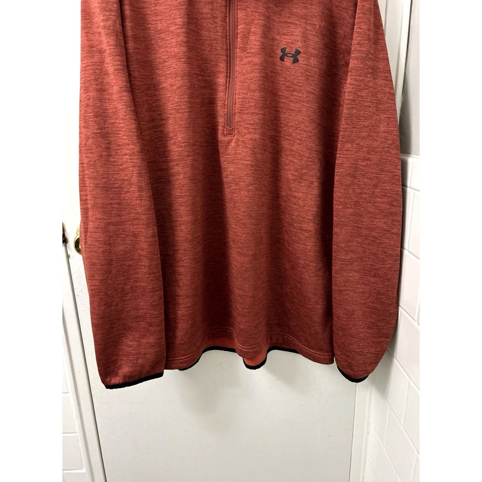 Under Armour Under Armour Red 1/4 Zip Mens 2XL ColdGear Fleece Lined Jacket Sweatshirt L/S Moisture Wicking Athletic Pull-Over Activewear Size US XXL / EU 58 / 5 - 3 Thumbnail