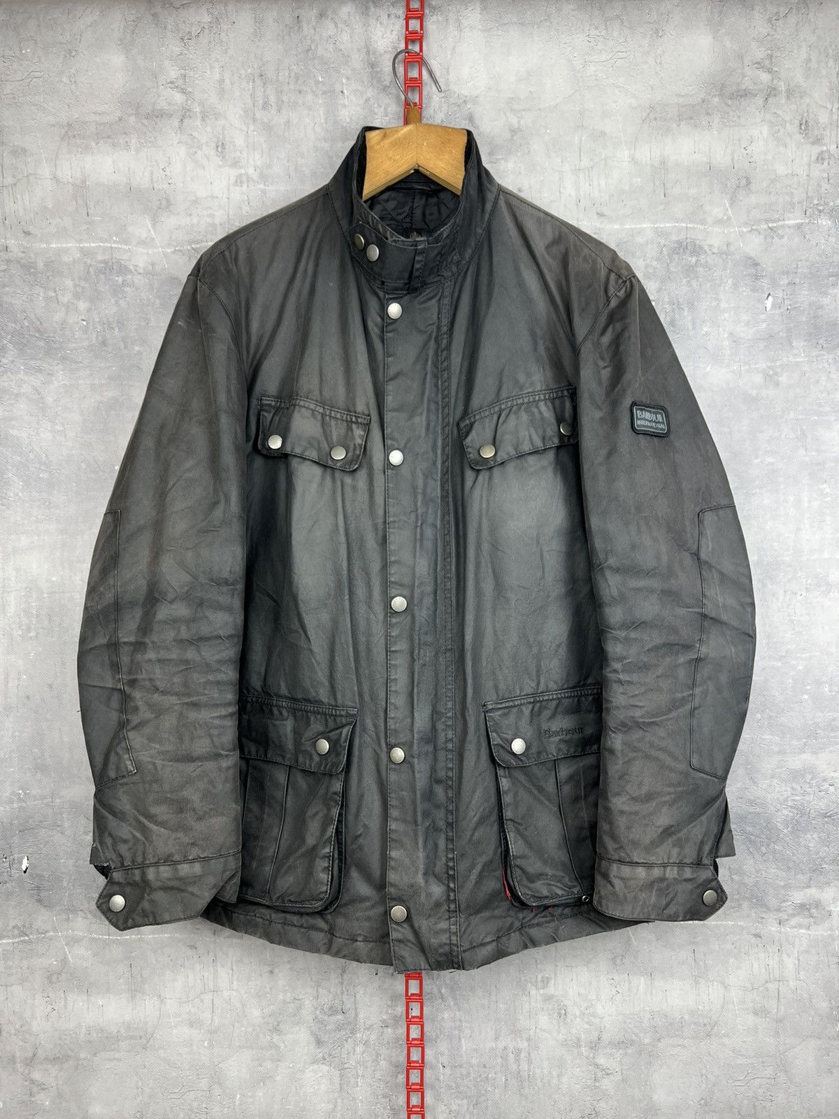 Barbour Barbour International Wax Jacket Men's Size L Black Bomber Size US L / EU 52-54 / 3 - 1 Thumbnail