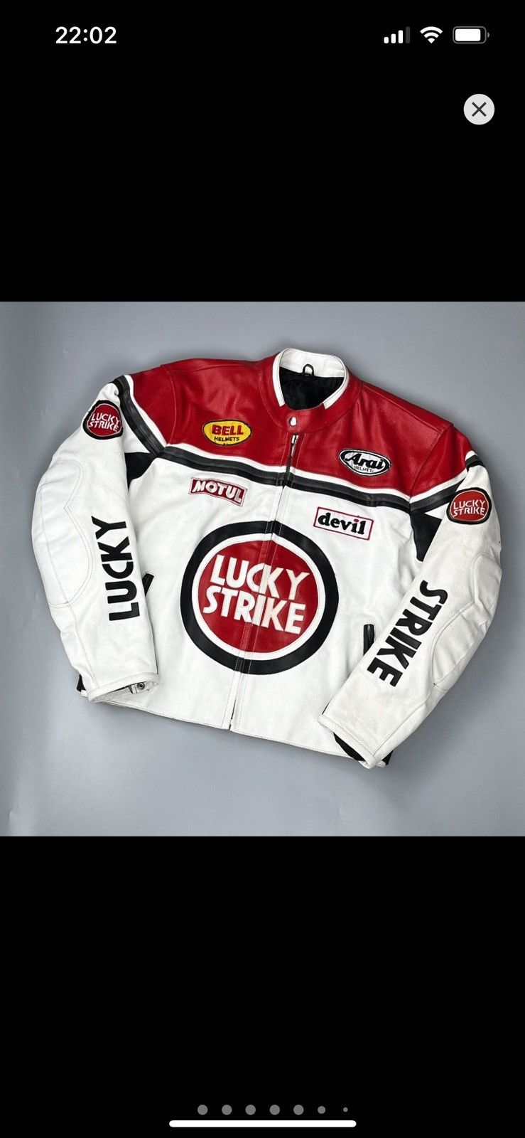 トップス 90s LUCKY STRIKE USA Dead Stock Vintage 90s Suzuki Team Lucky Strike Racing Jacket - Size