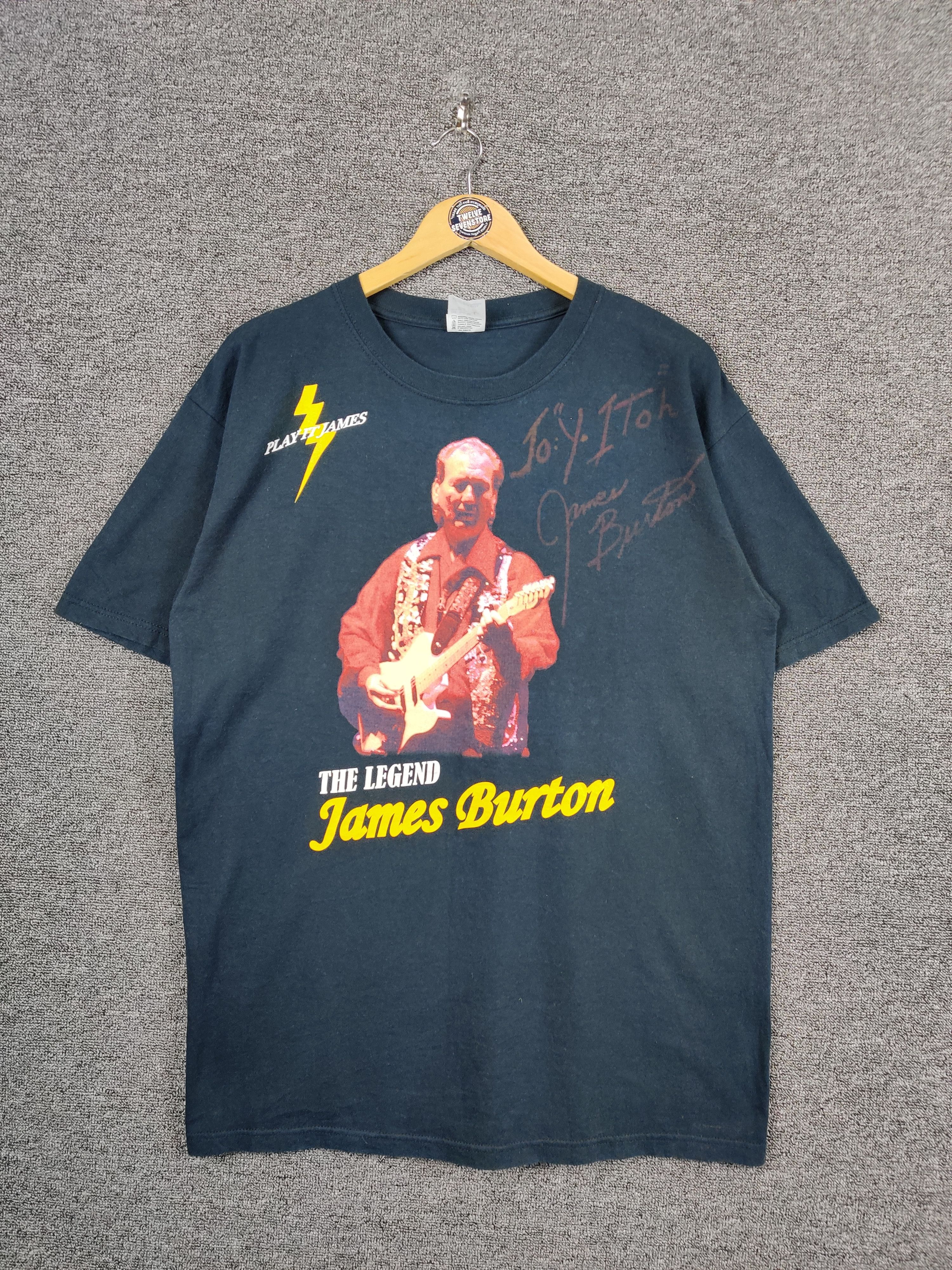 Vintage James Burton The Legend Rock Band Tee Tshirt
