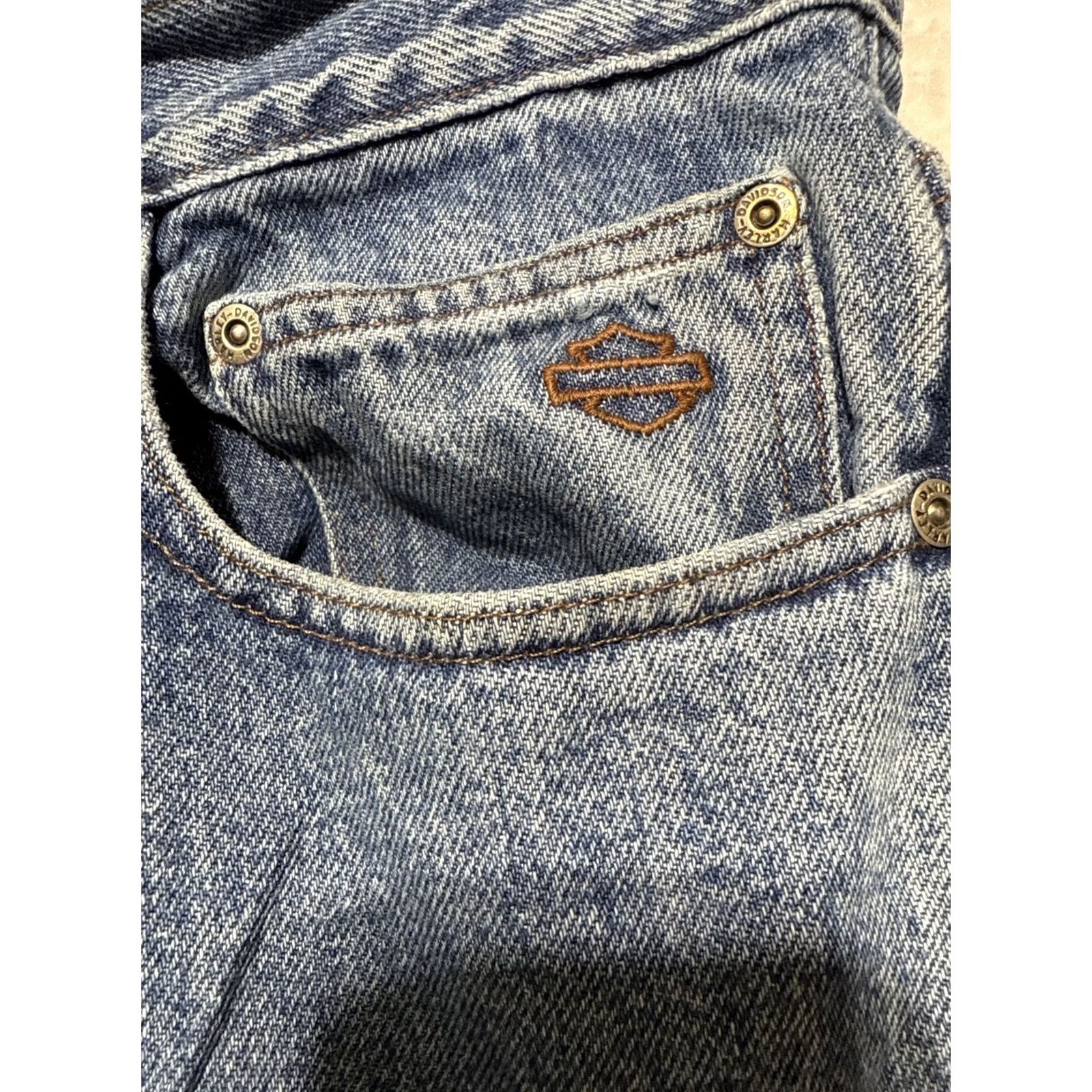 Harley Davidson Harley-Davidson Jeans Men Blue Relaxed Denim 34x34 Size 34 Regular Inseam 34 Size US 34 / EU 50 - 2 Thumbnail