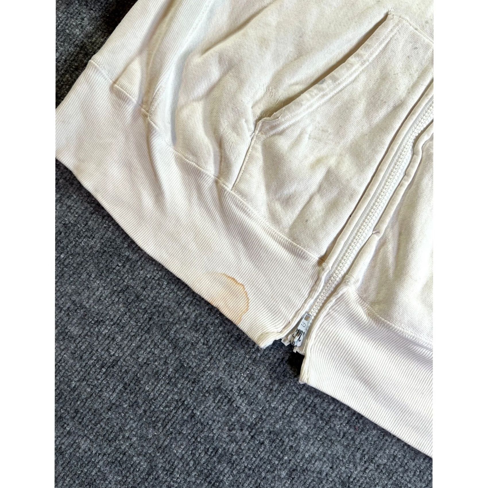 Champion VINTAGE Champion Full Zip Sweatshirt Augsburg College Mens 2XL Ivory Distressed 80s Size US XXL / EU 58 / 5 - 7 Thumbnail