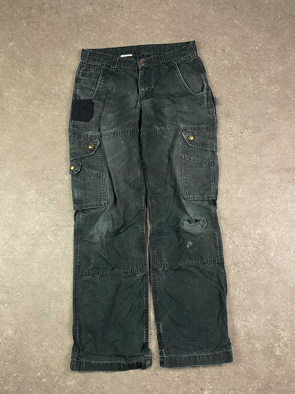 Carhartt × Vintage Vintage Y2K Carhartt Distressed workwear Pants Size US 32 / EU 48 - 2 Thumbnail