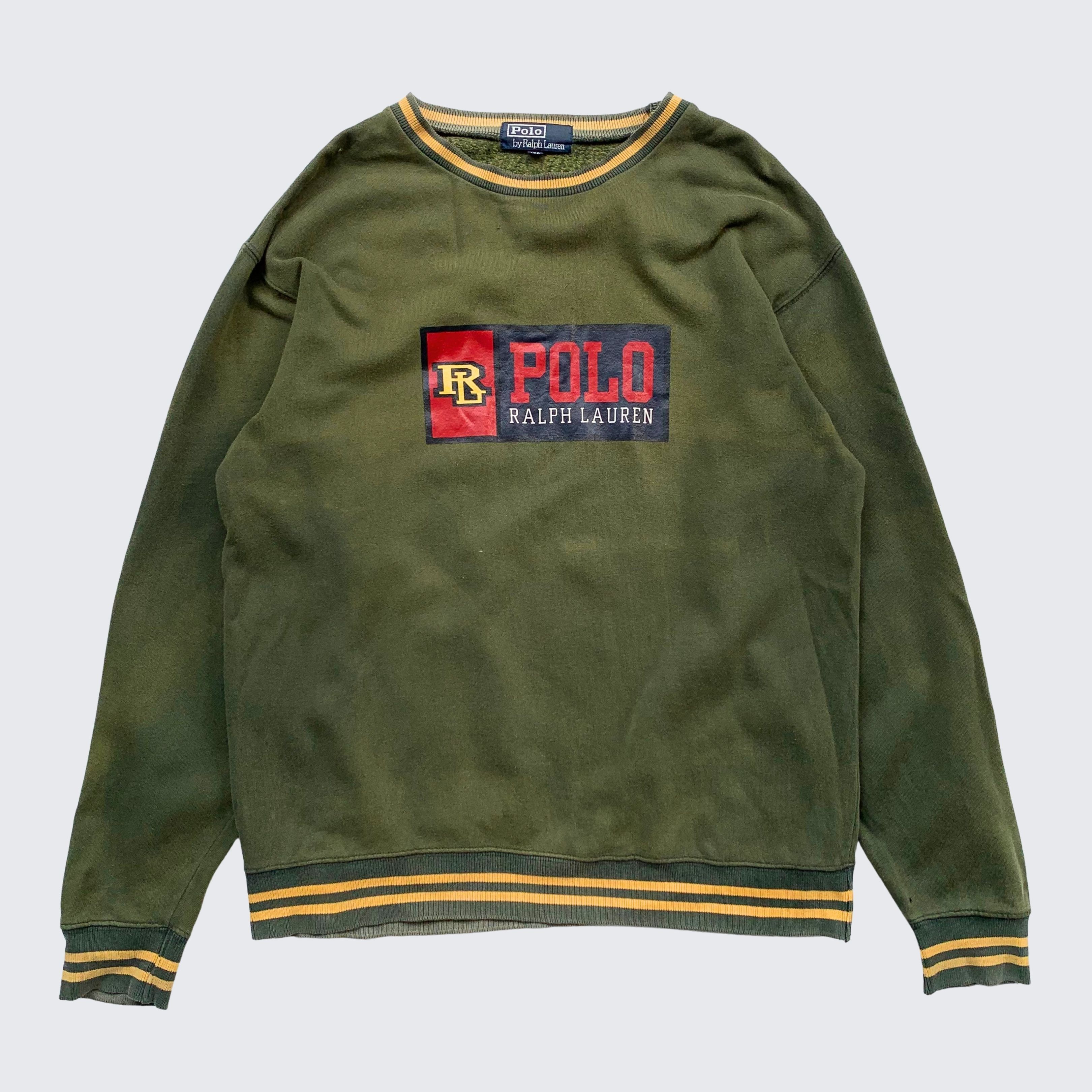 Polo Ralph Lauren Sunfaded Vintage 1990s Polo Ralph Lauren Varsity Sweater Size US M / EU 48-50 / 2 - 1 Thumbnail