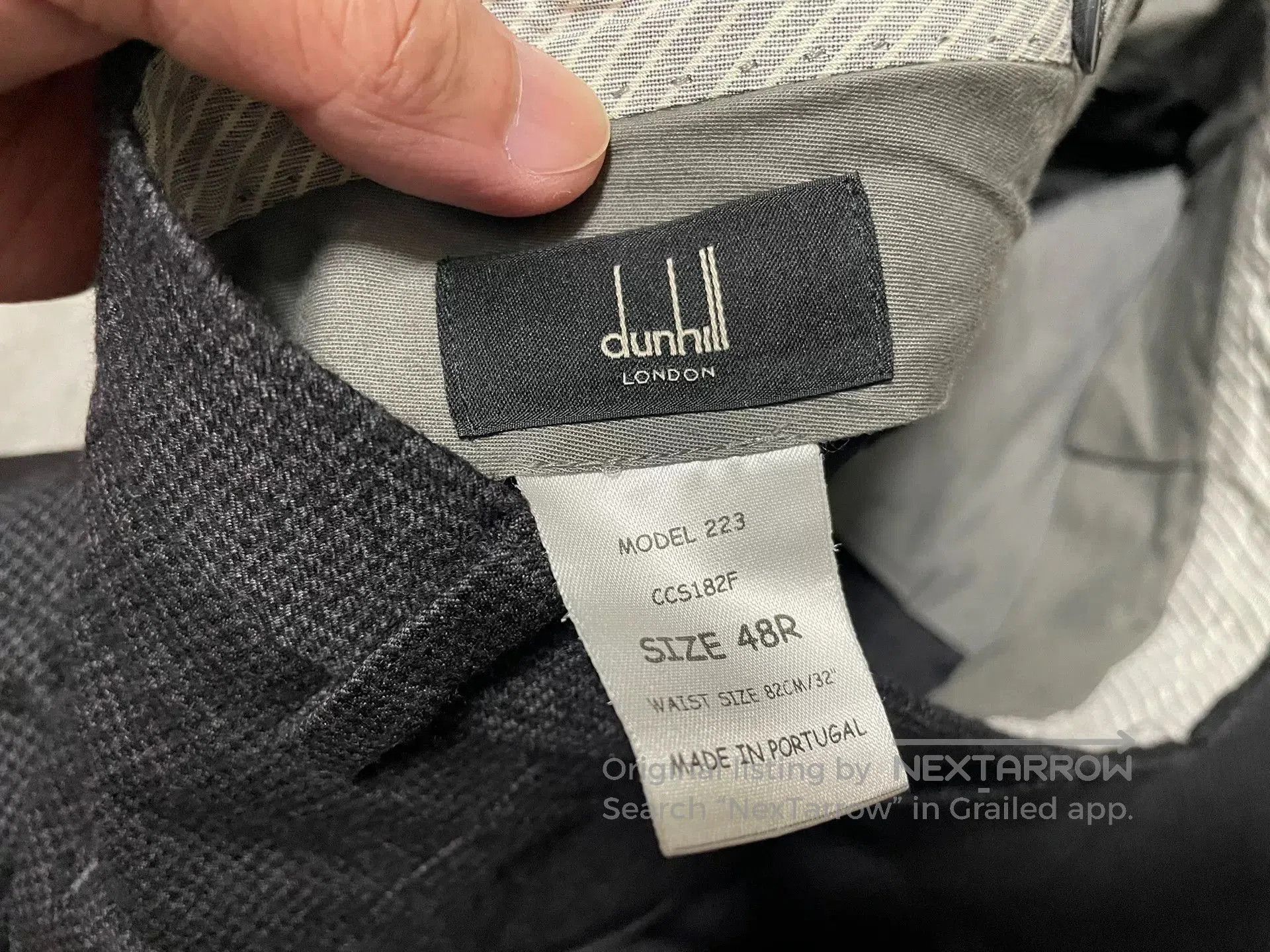Alfred Dunhill Dunhill Men's Herringbone Wool Trousers. Size US 32 / EU 48 - 4 Thumbnail