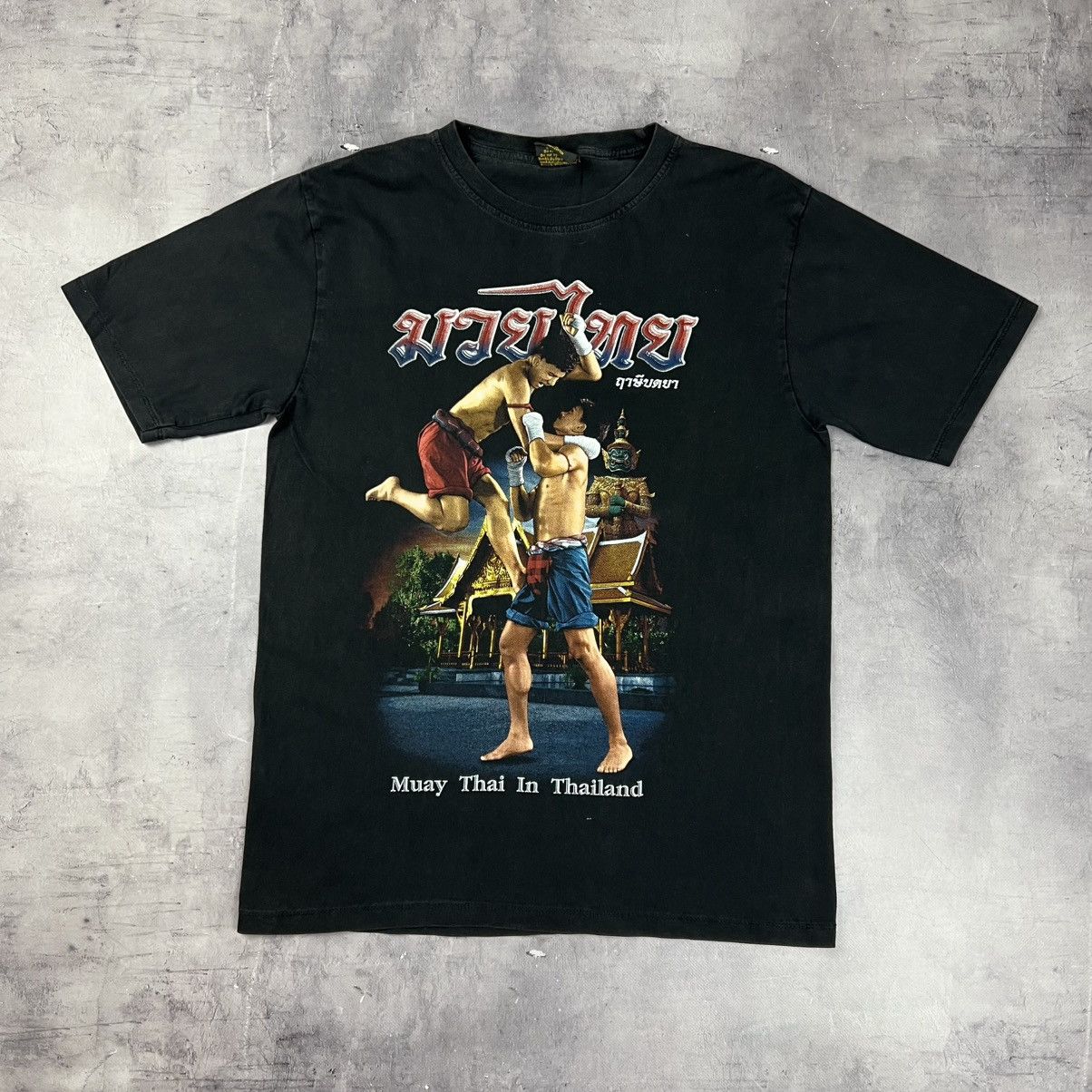 Other Rare! Muay Thai Vintage Big Logo Tee Knife 00s Size US L / EU 52-54 / 3 - 2 Thumbnail