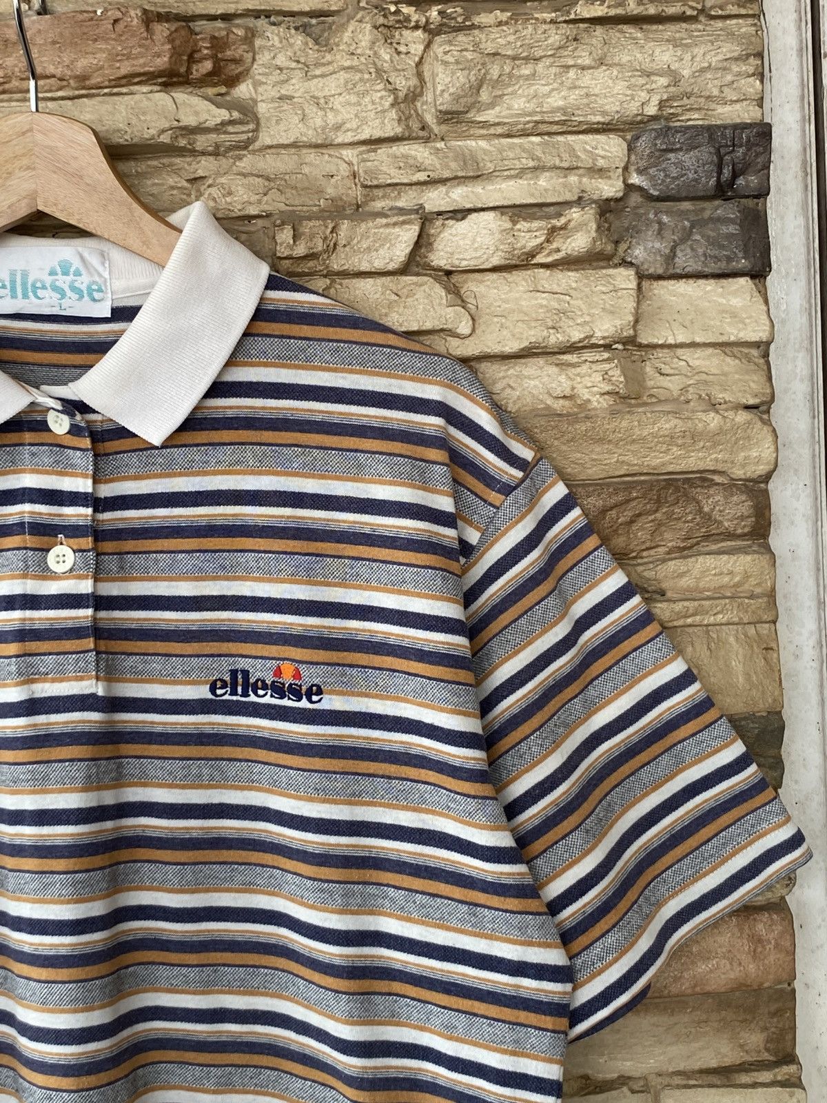 Ellesse Vintage 90s Ellesse Stripes Polo Shirt Size US L / EU 52-54 / 3 - 2 Thumbnail