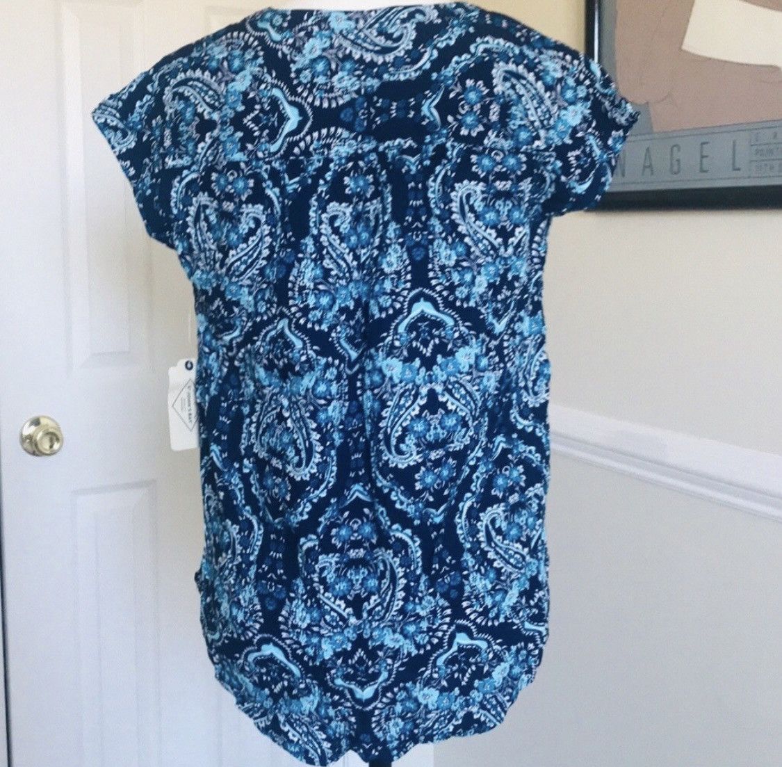 St. Johns Bay ST. JOHNS BAY FLORAL PAISLEY TASSEL CUTOUT BLOUSE TOP SHIRT Size S / US 4 / IT 40 - 8 Thumbnail
