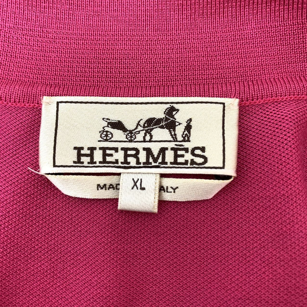 Hermes Hermes Solid Color Casual Short Sleeve Polo Shirt K26WX Size US XL / EU 56 / 4 - 5 Thumbnail