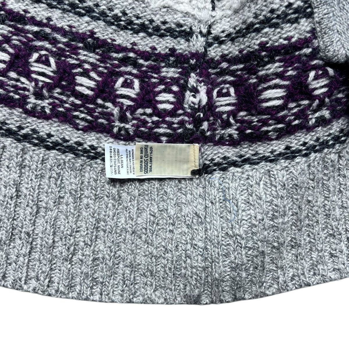L.L. Bean NWT LL Bean 100% Lambs Wool Fair Isle Long Sweater Cardigan Size L / US 10 / IT 46 - 3 Thumbnail