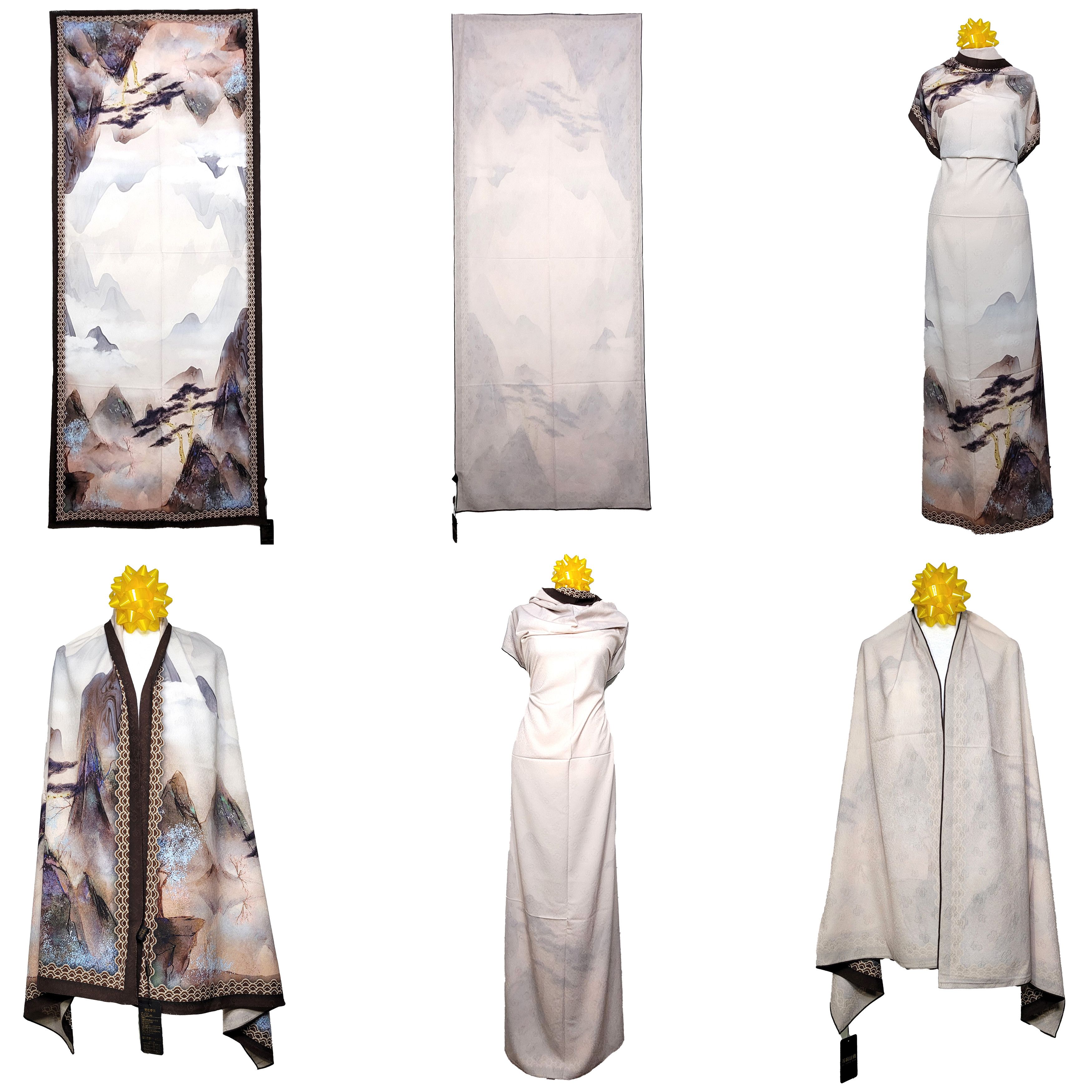 Other Double-Sided Silk Scarf 27"x70" Long Rectangle 3302 Size ONE SIZE - 2 Thumbnail