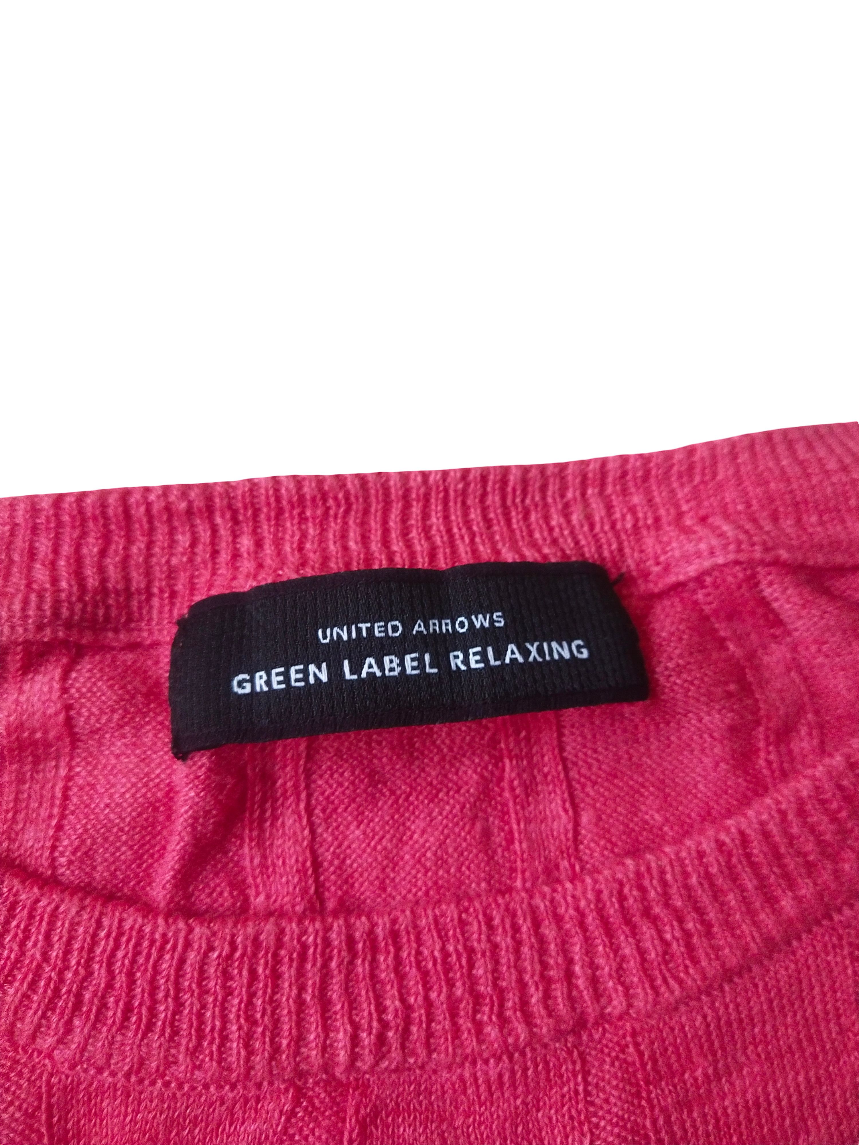 United Arrows United Arrows Green Label Relaxing Pink 100% Linen Knit Top Size S / US 4 / IT 40 - 4 Thumbnail