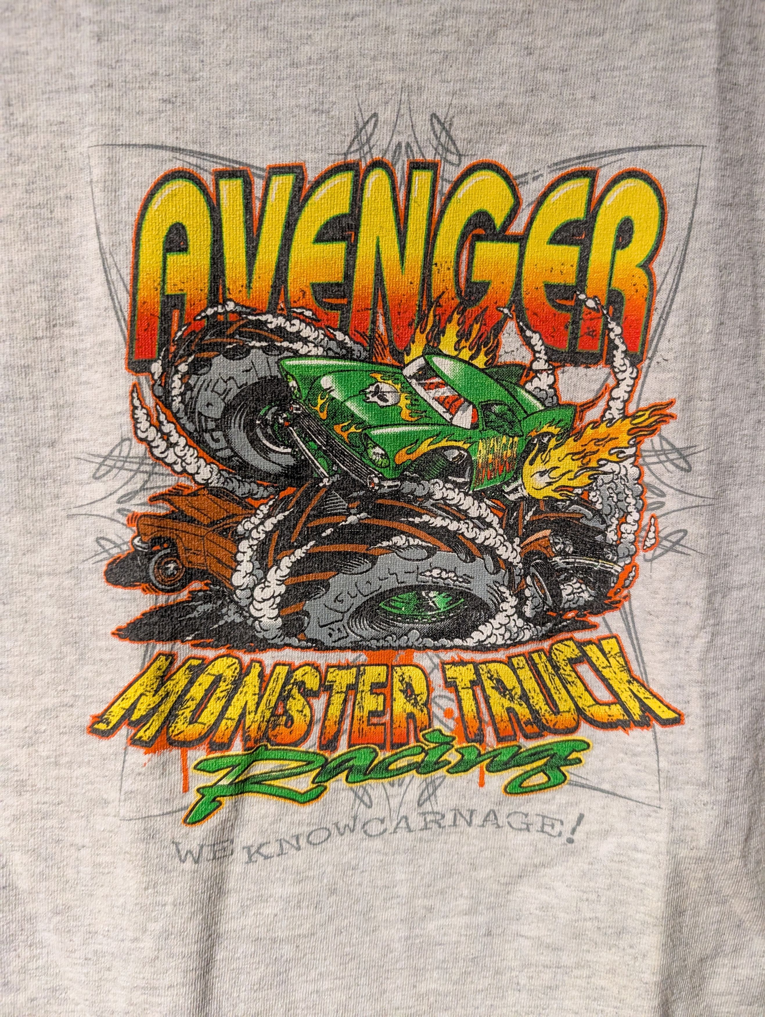 Gildan Avenger Monster Truck Racing T-Shirt YOUTH We Know Carnage Size US S / EU 44-46 / 1 - 2 Thumbnail