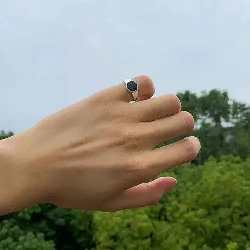 Japanese Brand Men's ring with stone Size ONE SIZE - 4 Thumbnail