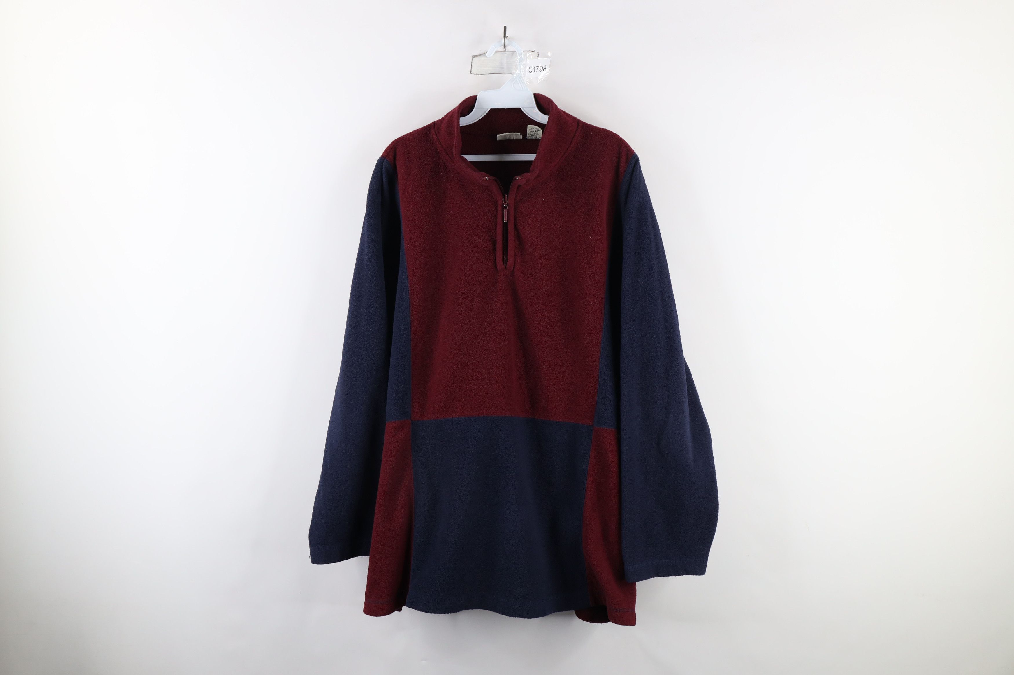 Vintage Vintage 90s Streetwear Half Zip Fleece Pullover Sweater Size 3XL / US 20-22 - 1 Thumbnail
