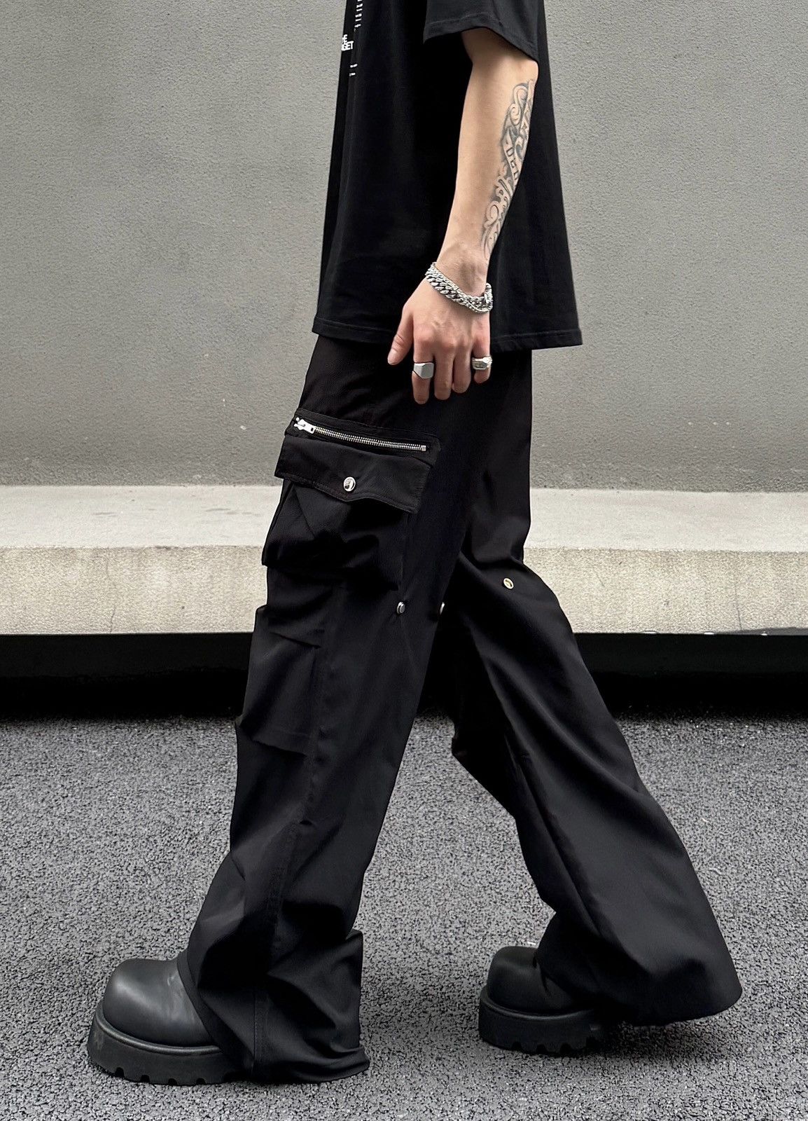 Japanese Brand × Vintage Retro punk multi-pocket pleated cargo pants Size US 32 / EU 48 - 5 Thumbnail