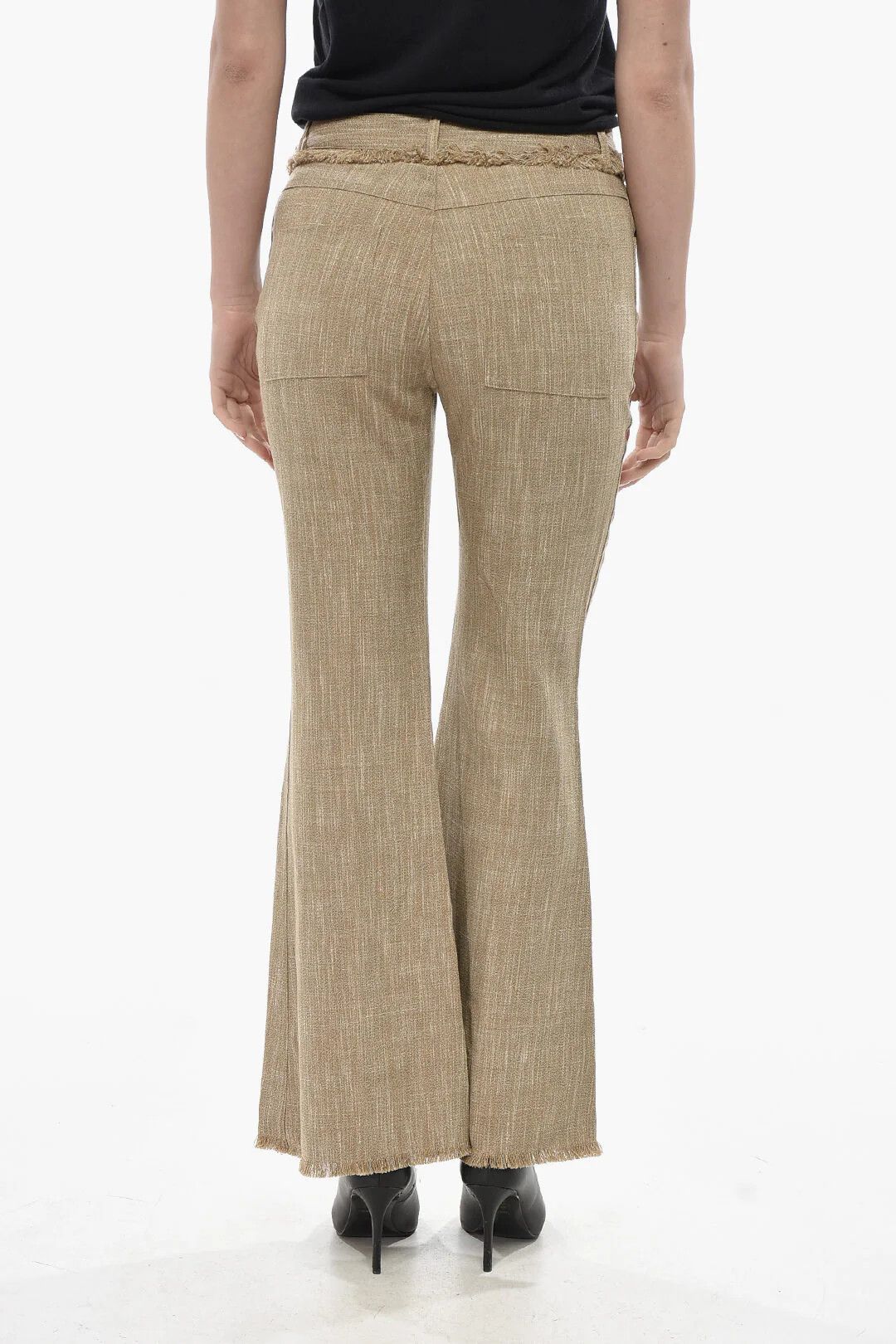 Etro og1mm0426 Bootcut Cropped-Fit Pant in Brown Size 30" / US 8 / IT 44 - 2 Thumbnail