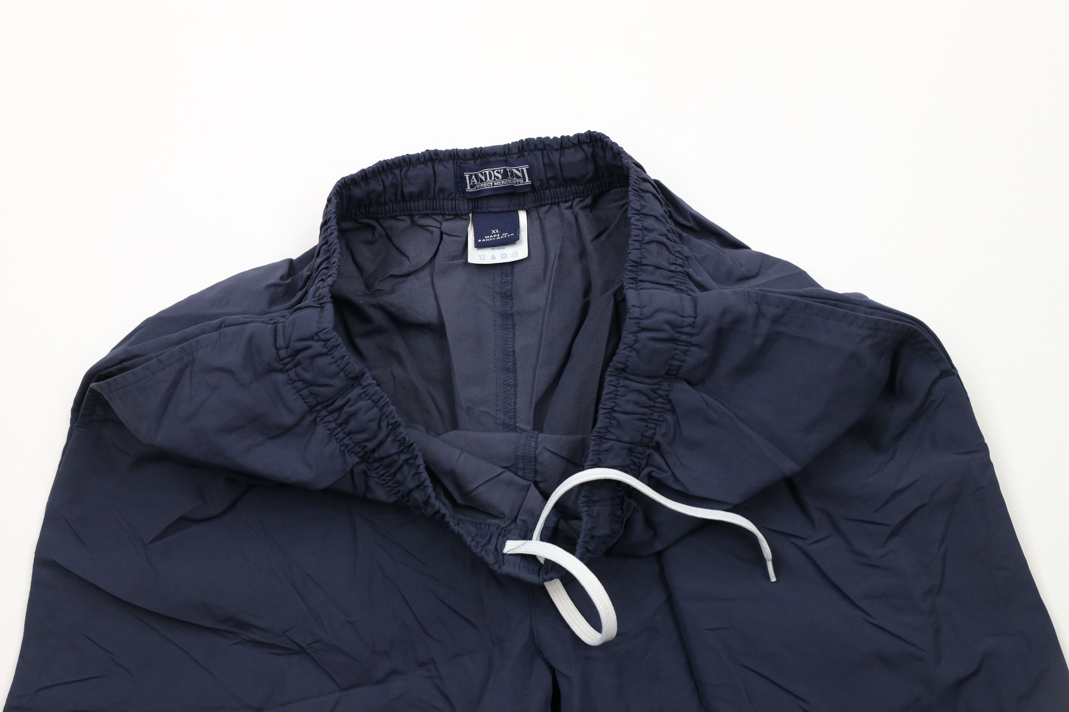 Lands' End × Vintage Vintage 90s Lands End Longer Fit Nylon Shorts Baggies Blue Size 27" / US 4 / IT 40 - 6 Thumbnail