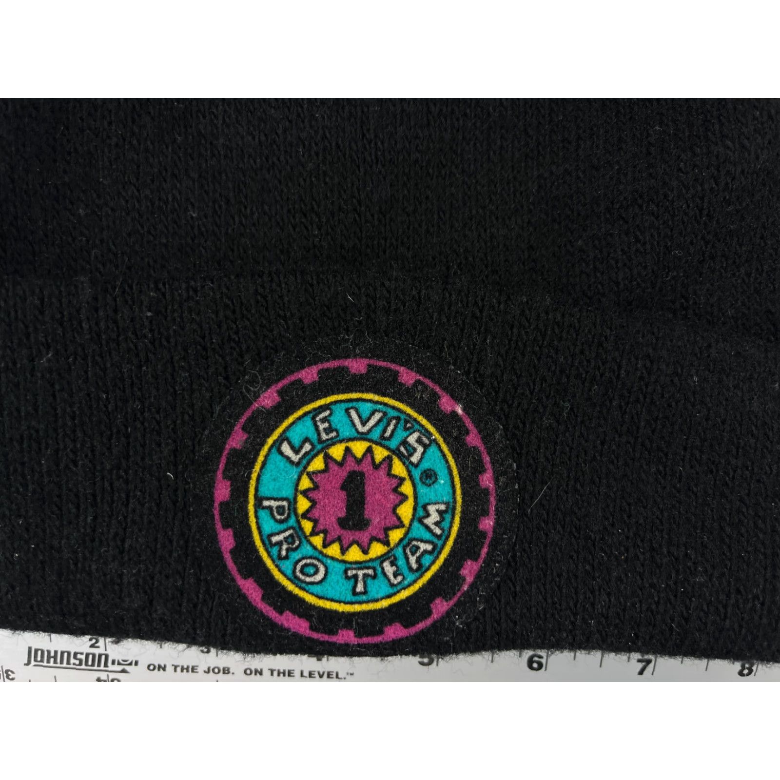 Levi's Levi's Pro Team Beanie Toque Adult One Size Black Knit Embroidered Acrylic Size ONE SIZE - 2 Thumbnail