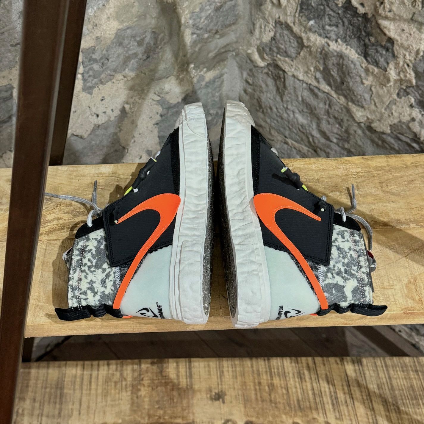 Nike × READYMADE Nike Readymade Blazer Mid Black Orange Sneakers Size US 9.5 / EU 42-43 - 8 Thumbnail