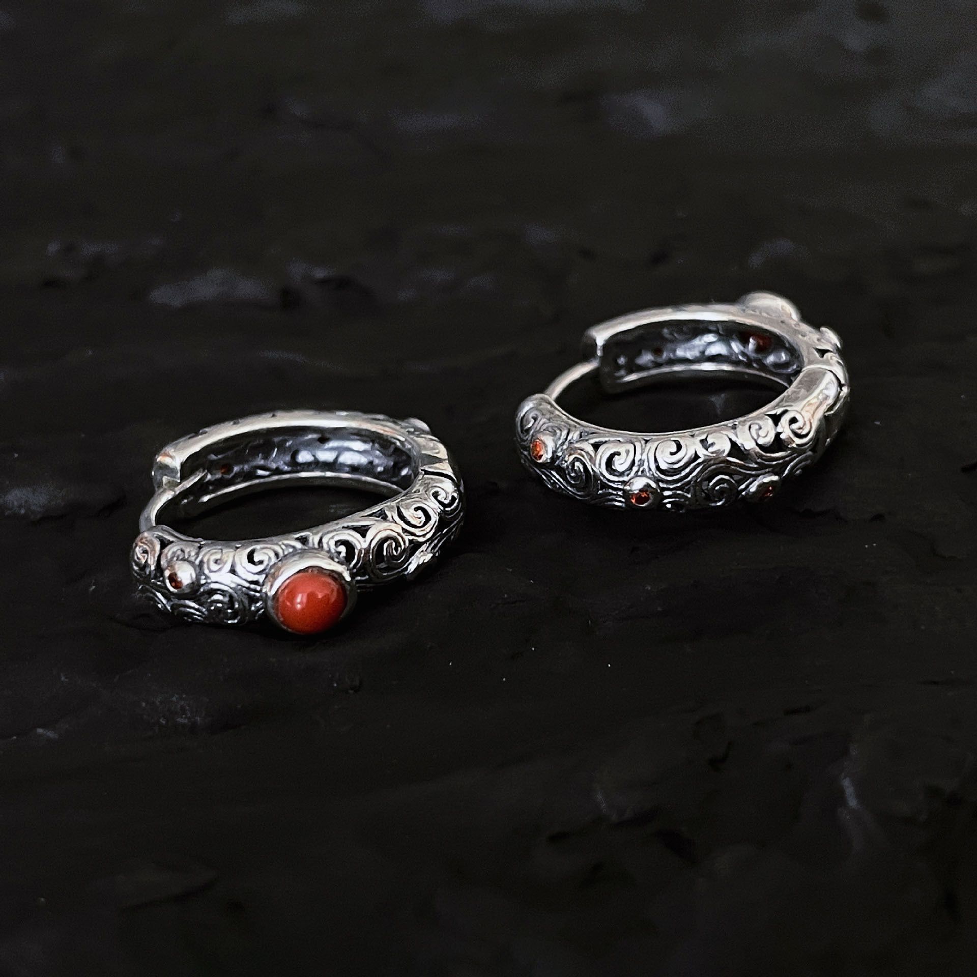 Jewelry × Sterling Silver Crazy Earrings One Pairs Chrome Jewelry Size ONE SIZE - 3 Thumbnail