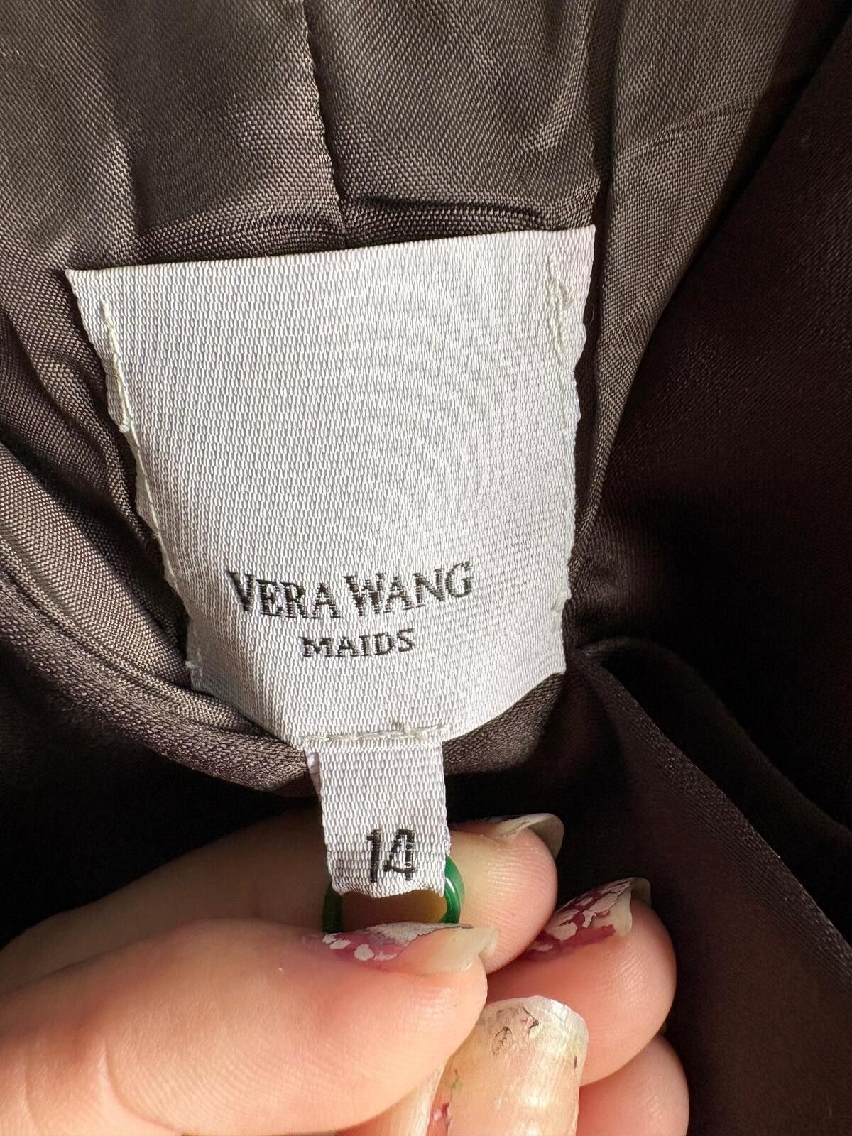 Other Vera Wang Dress Brown Womens Size 14 Satin Cocktail Size XL / US 12-14 / IT 48-50 - 2 Thumbnail
