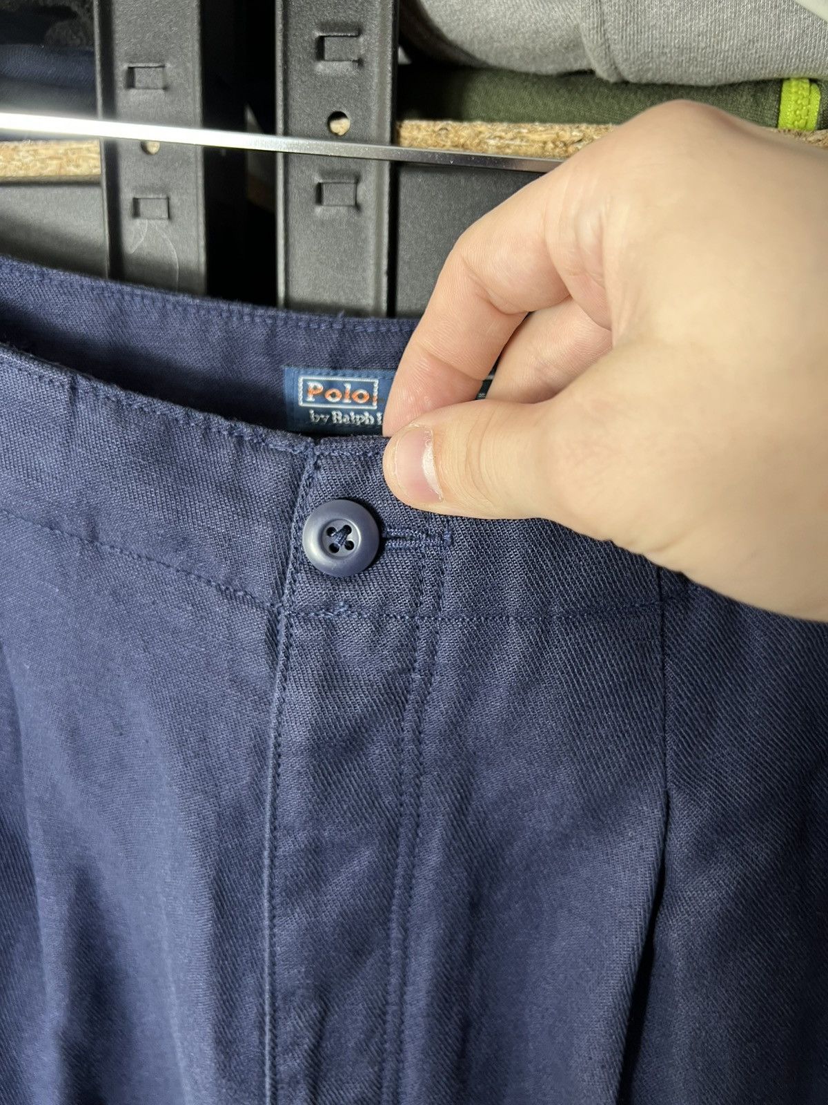 Polo Ralph Lauren Polo Ralph Lauren Pleated Linen Blend Twill Pants Navy Women Size 28" / US 6 / IT 42 - 7 Thumbnail