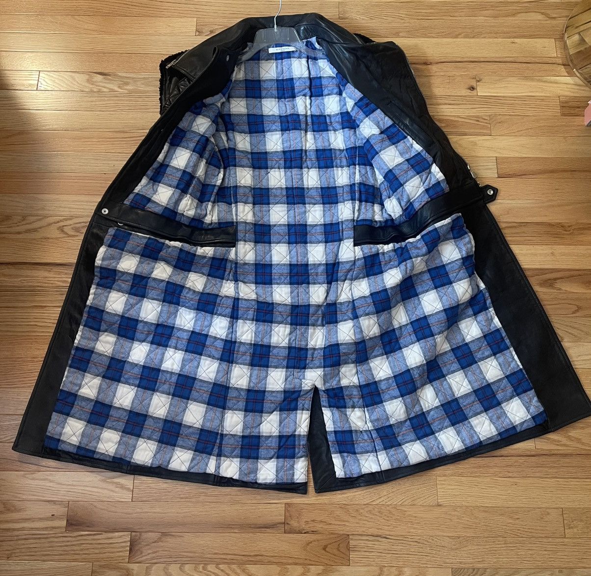 Givenchy NEW Givenchy Long Lambskin Moto Coat: Zip off hood Size US M / EU 48-50 / 2 - 12 Thumbnail