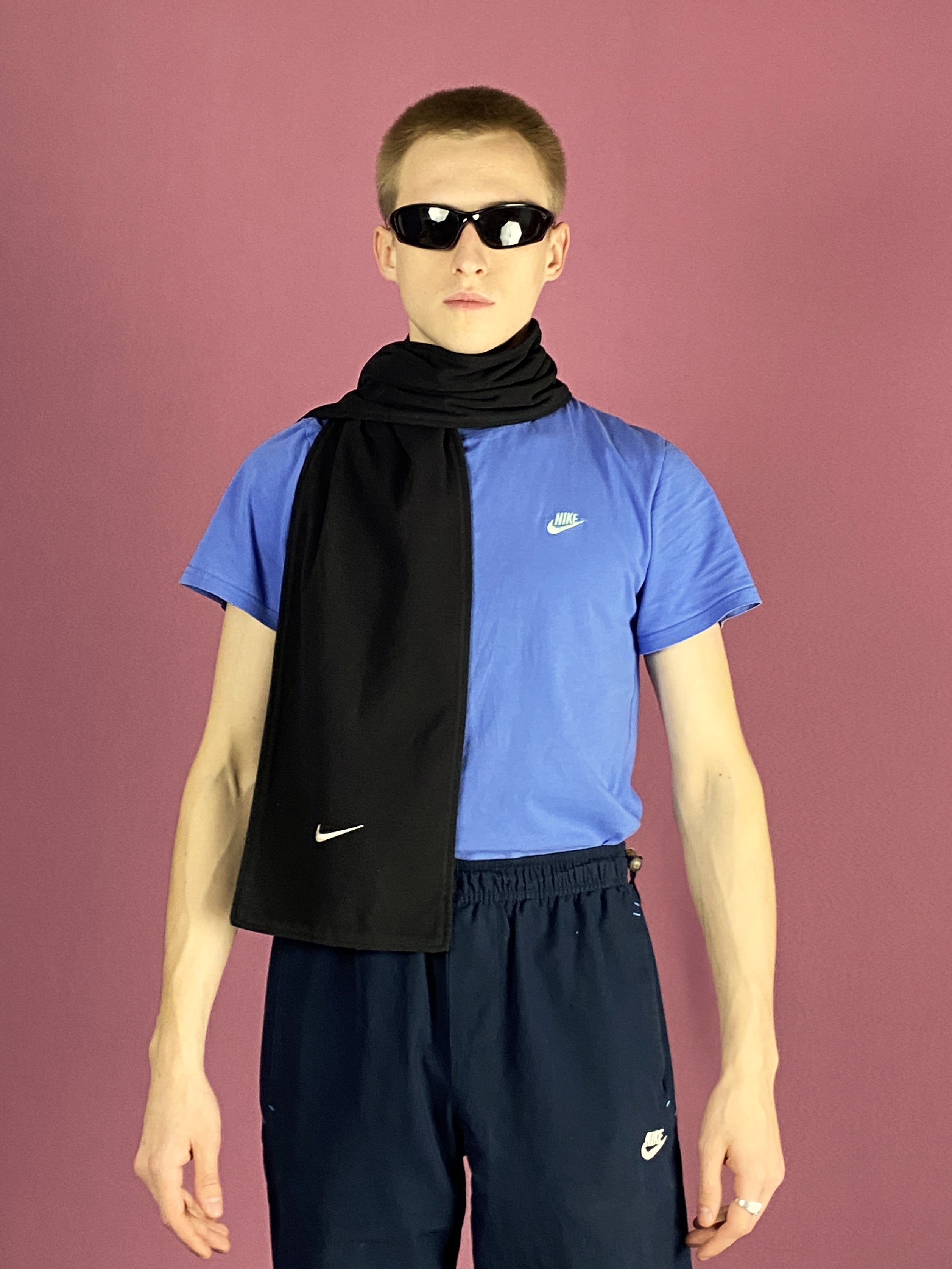 Nike × Vintage 90s Nike Vintage Fleece Scarf Swoosh Logo - 144x21cm Size ONE SIZE - 1 Thumbnail