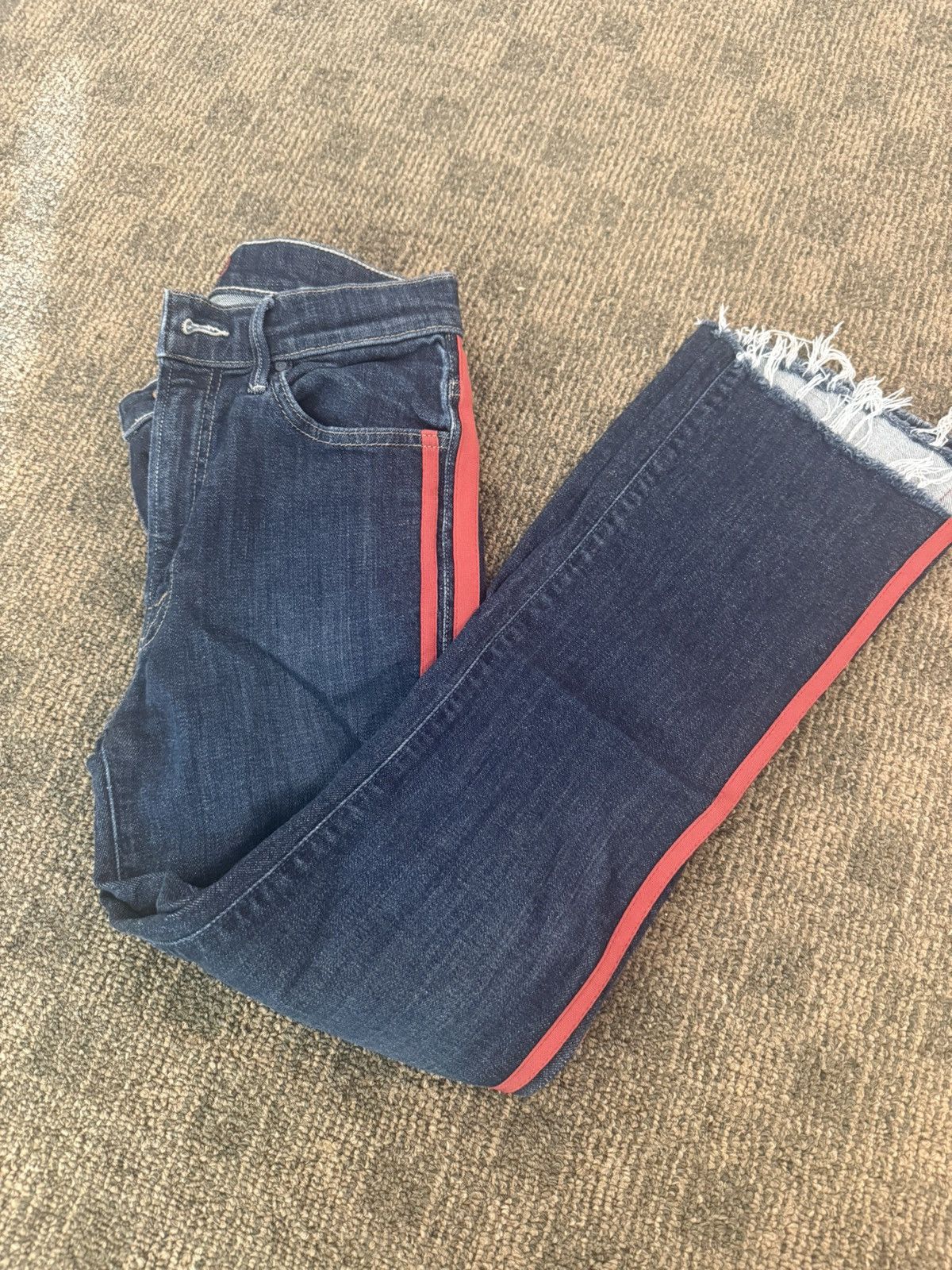 MOTHER Mother Jeans 26 Insider Crop Step Fray Speed Racer denim Size 26" / US 2 / IT 38 - 5 Thumbnail
