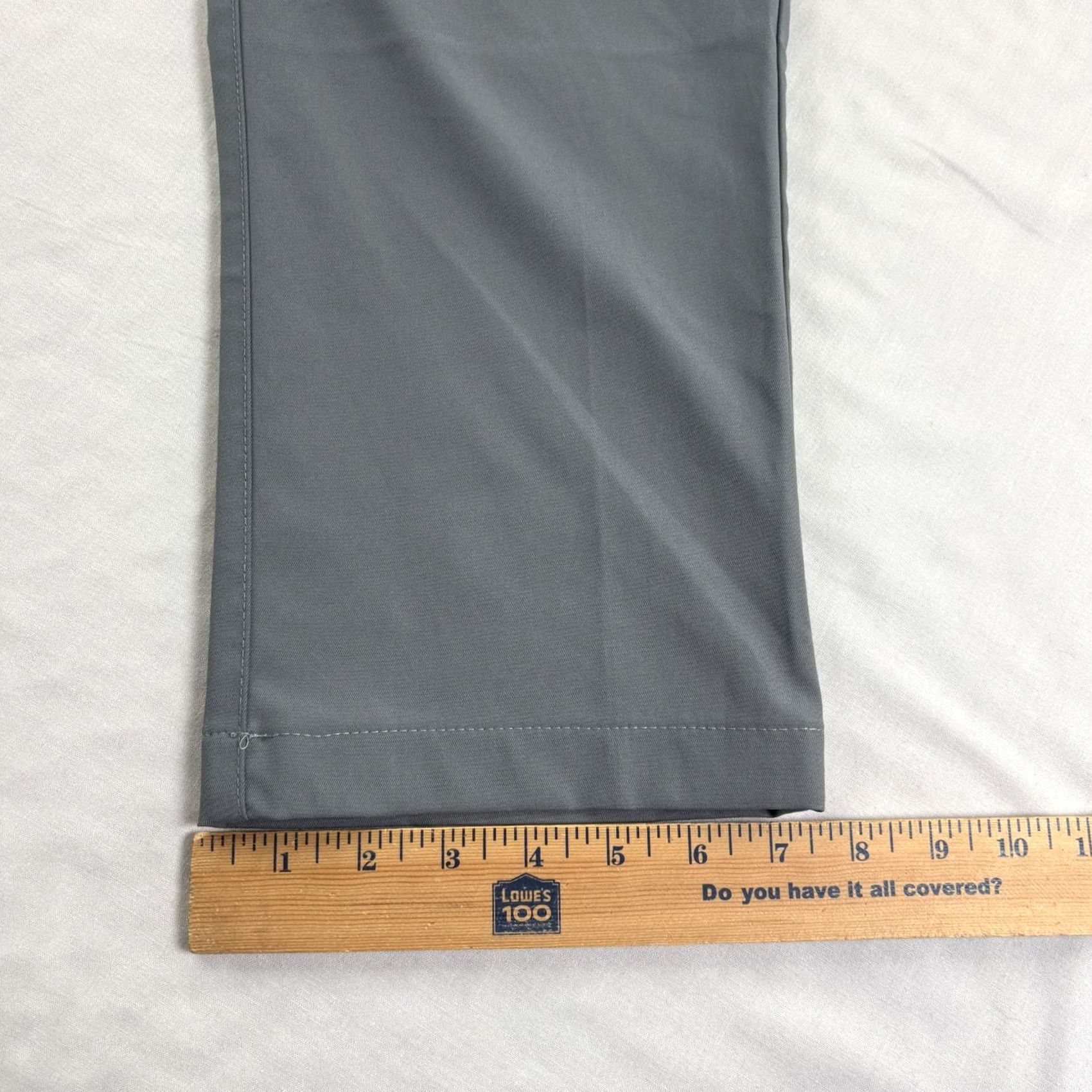 TravisMathew Travis Mathew Pants Mens 36x26 Gray Chino Golf Performance Tech Stretch Regular Flat Front Logo Zip Straight 26in Inseam Jeans/Chino Style Mens Size US 36 / EU 52 - 7 Thumbnail