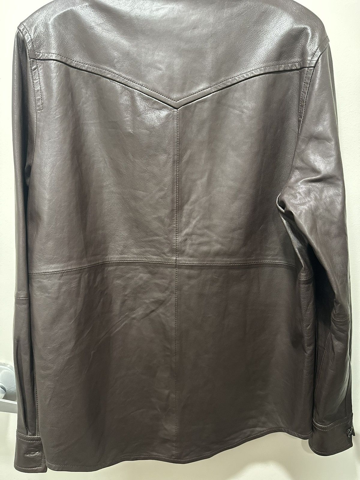 J.Lindeberg $800 J. Lindeberg Lambskin Leather Overshirt - Mens Small Size US S / EU 44-46 / 1 - 3 Thumbnail