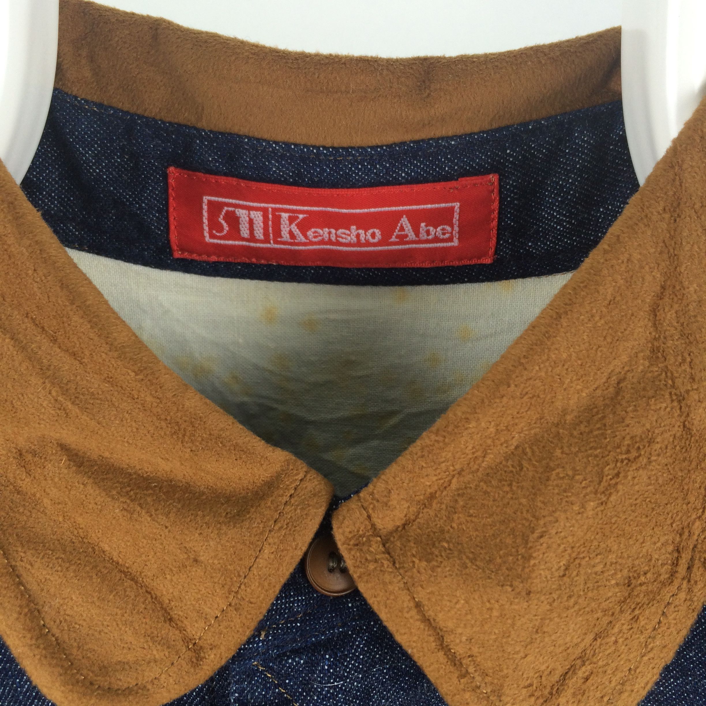 Designer × Japanese Brand × Kensho Abe A19 RARE! KENSHO ABE JAPANESE BLUE INDIGO DENIM WORK SHIRT Size US XL / EU 56 / 4 - 4 Thumbnail