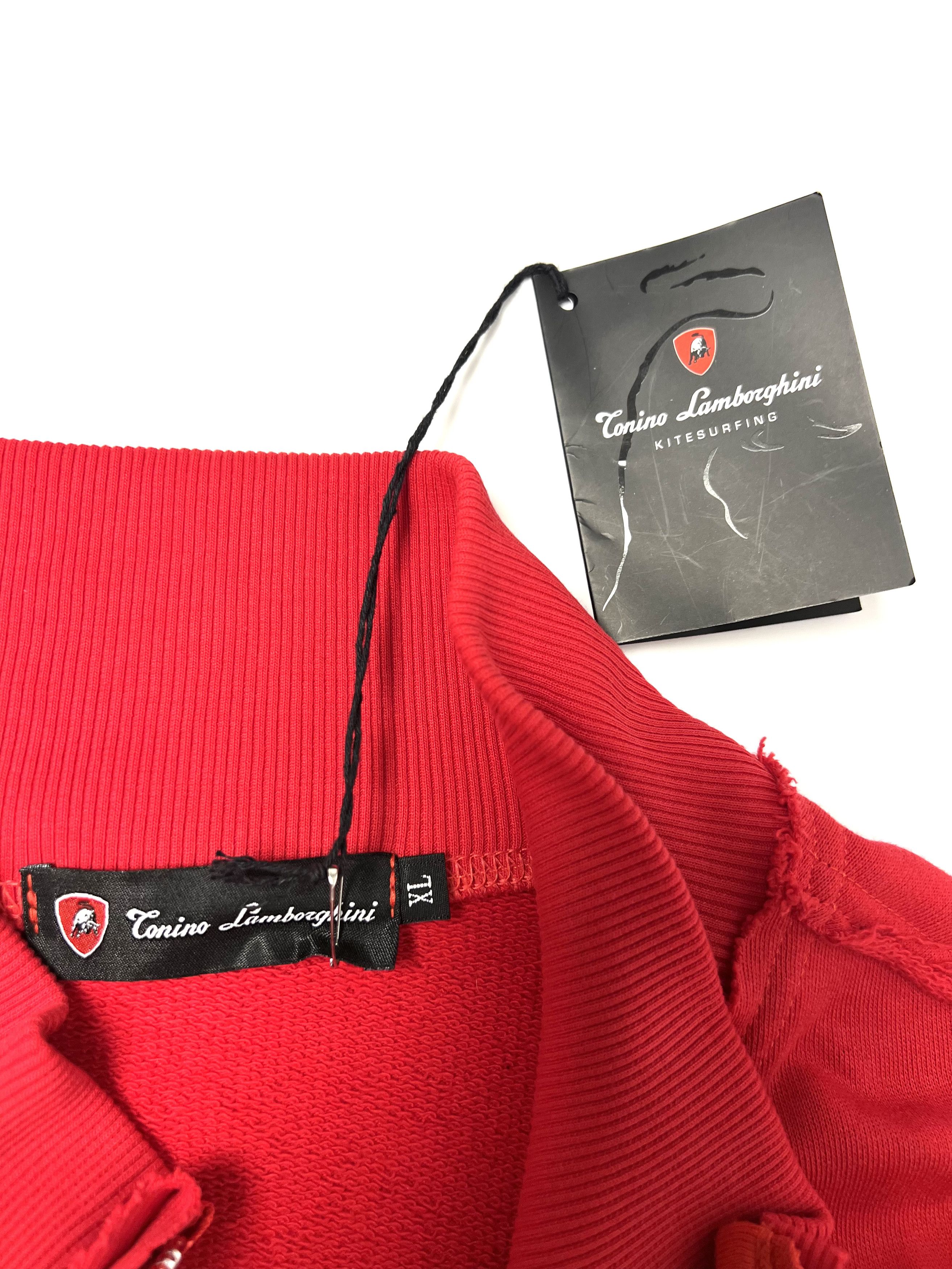 Lamborghini CORINO LAMBORGHINI / KITESURFING, RED SWEATSHIRT W / ZIPPER Size US XL / EU 56 / 4 - 13 Thumbnail