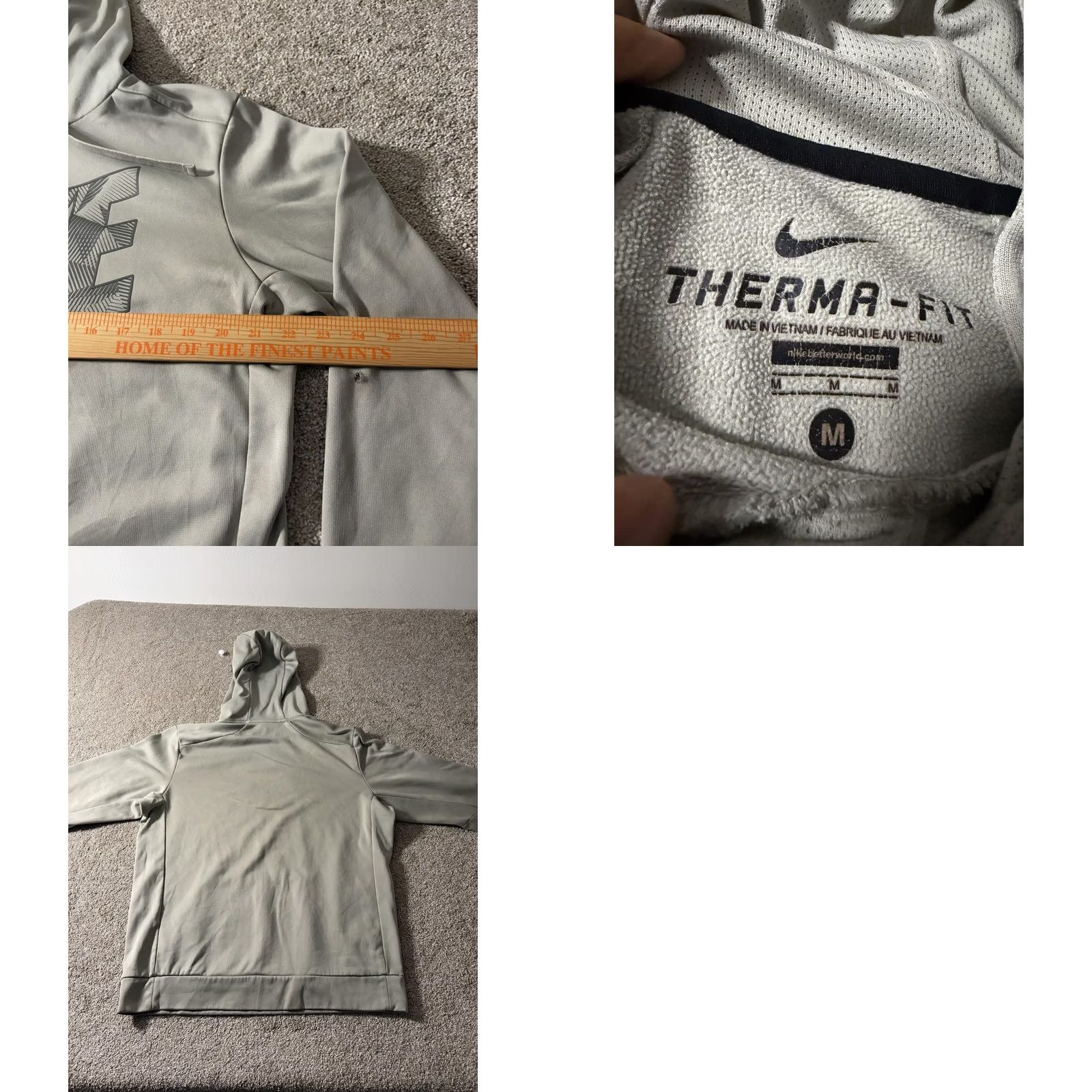 Nike Nike Therma-FIT Hoodie Mens Medium Gray Pullover Big Logo Sweatshirt Athletic Size US M / EU 48-50 / 2 - 8 Thumbnail