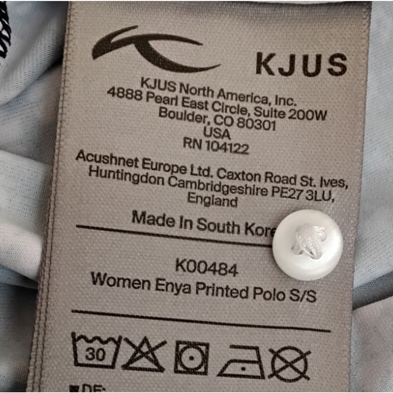 KJUS Kjus Women's Enya Printed Polo Size 40/L Blue Floral NWT Size L / US 10 / IT 46 - 10 Thumbnail