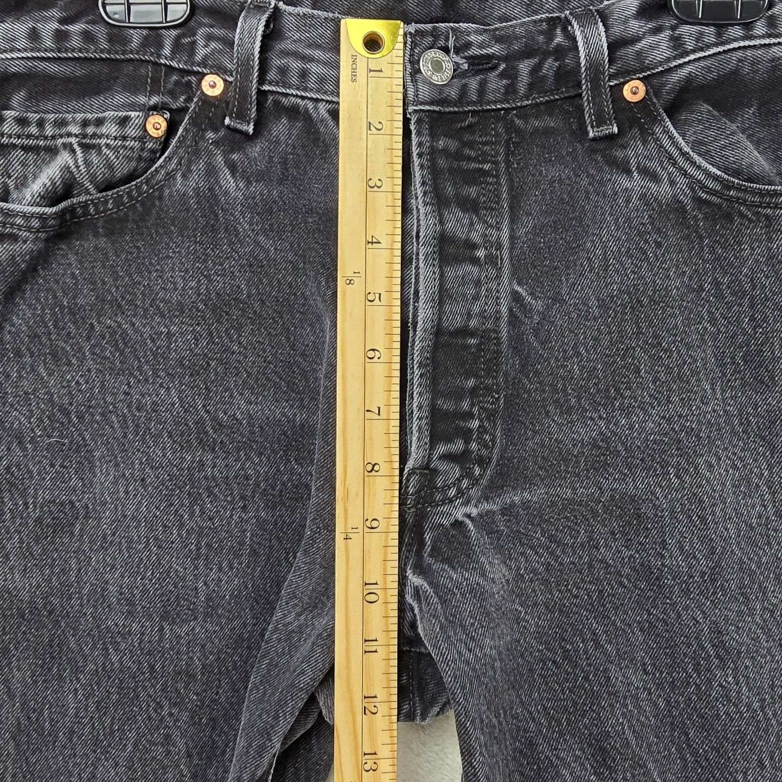 Levi's Vintage Levis Jeans 36x34 (Fits 34x31) Black 501 Y2K 2008 Size US 34 / EU 50 - 14 Thumbnail