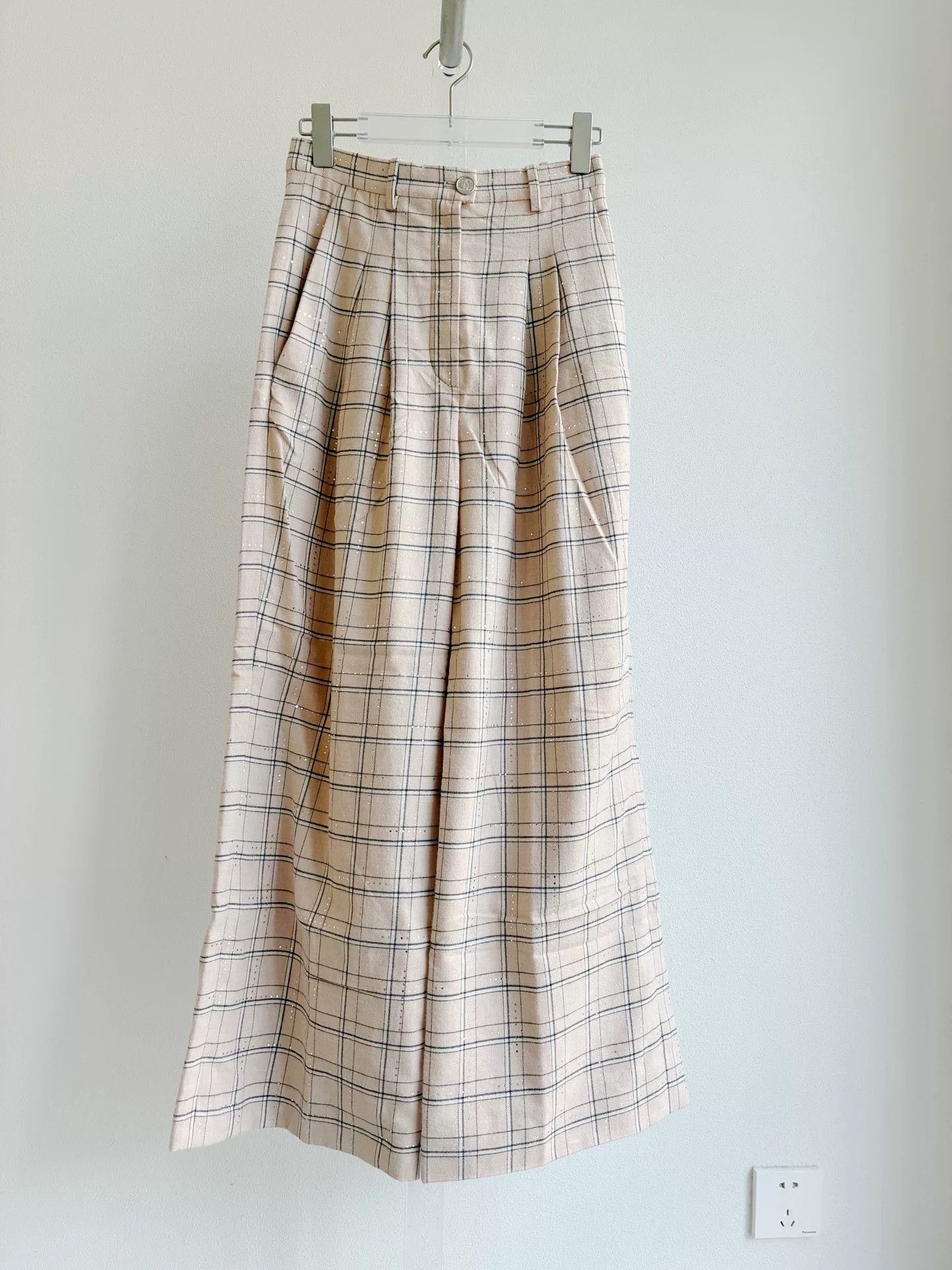 Chanel Chanel 21B Plaid Wide-Leg Pants Size 34" / US 12 / IT 48 - 1 Thumbnail