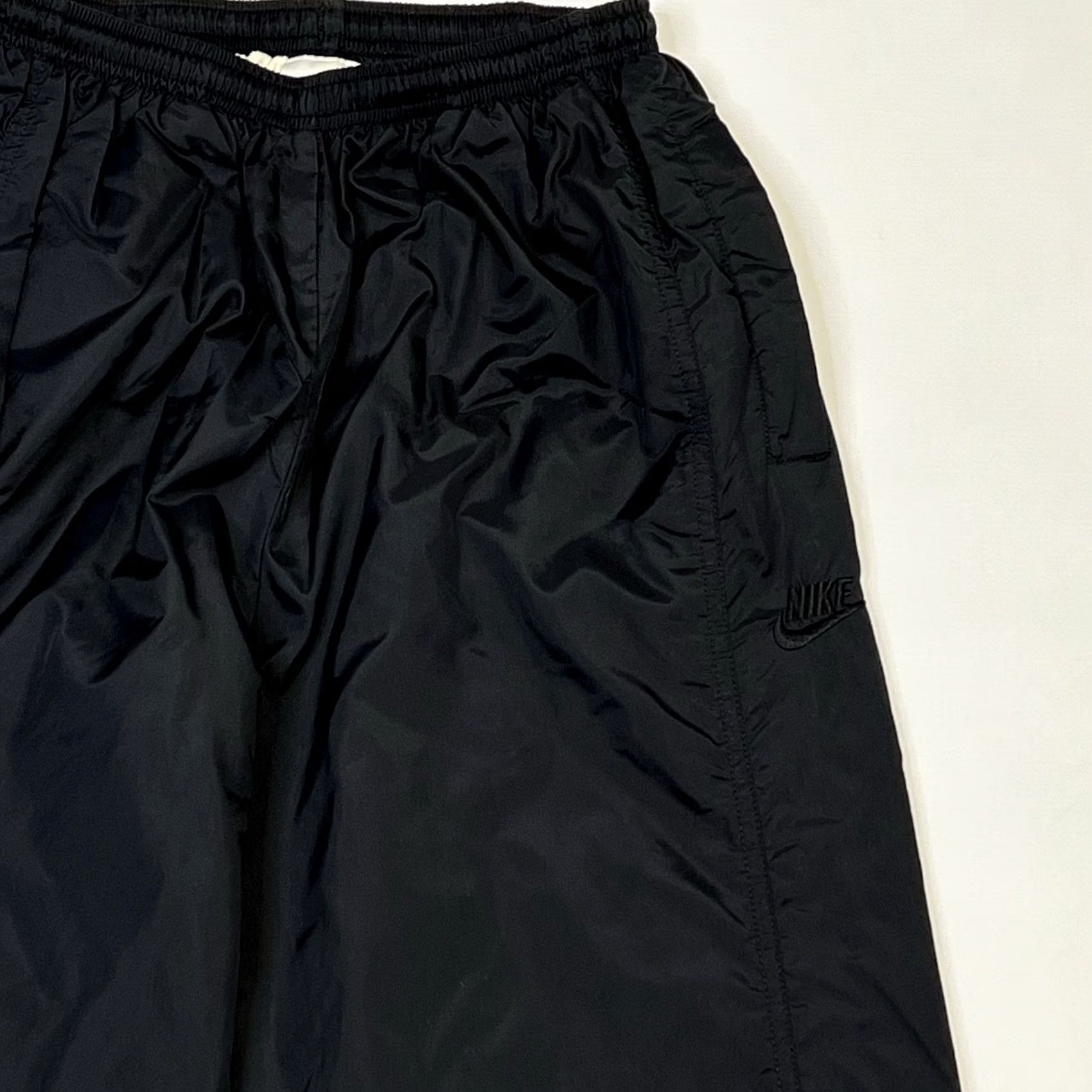 Nike VINTAGE Nike Jogger Track Pants Womens S Black Lined Windbreaker Zip Ankle Size 28" / US 6 / IT 42 - 2 Thumbnail